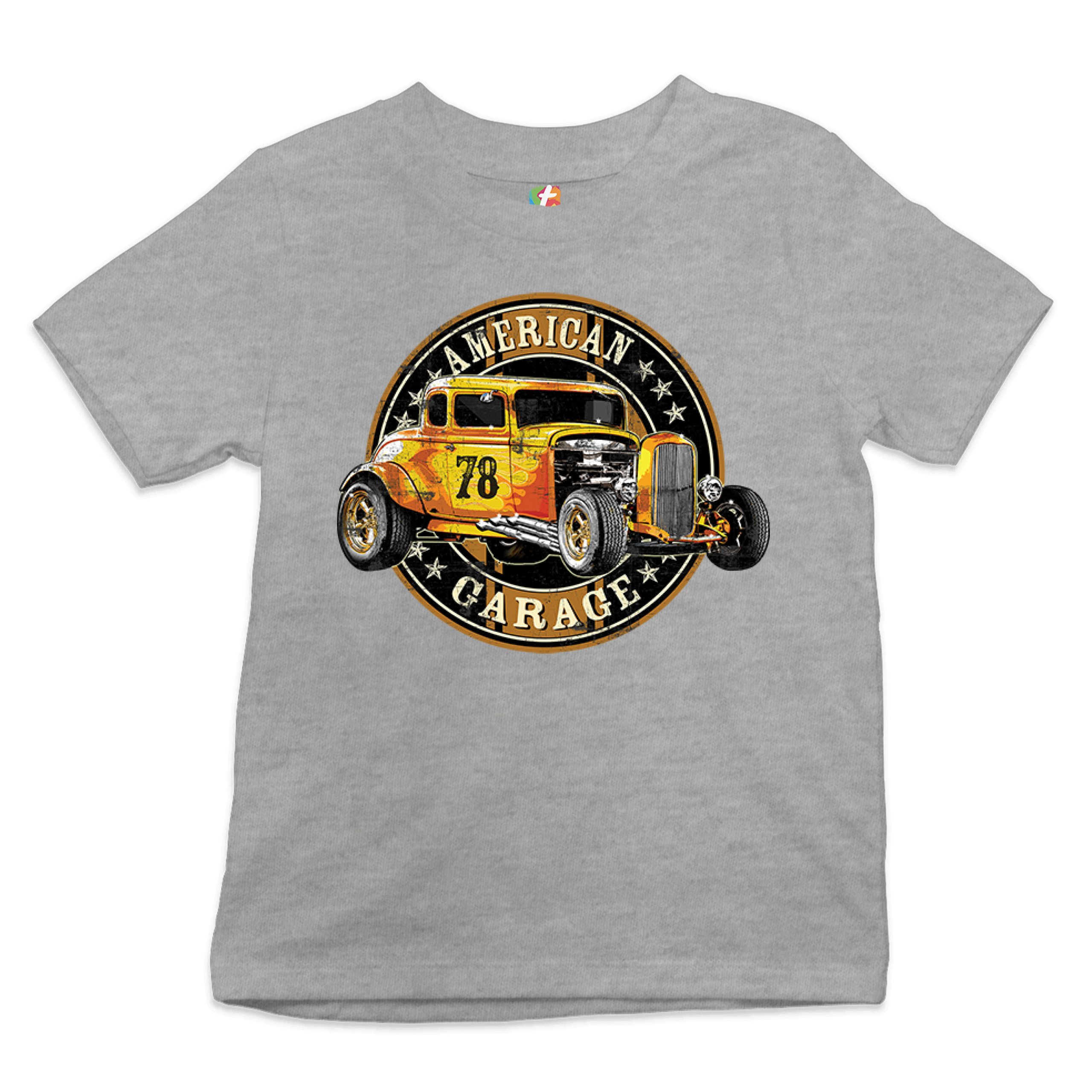 American Garage Youth T-shirt Retro Hot Rod Vintage American Muscle Kids - Picture 2 of 29