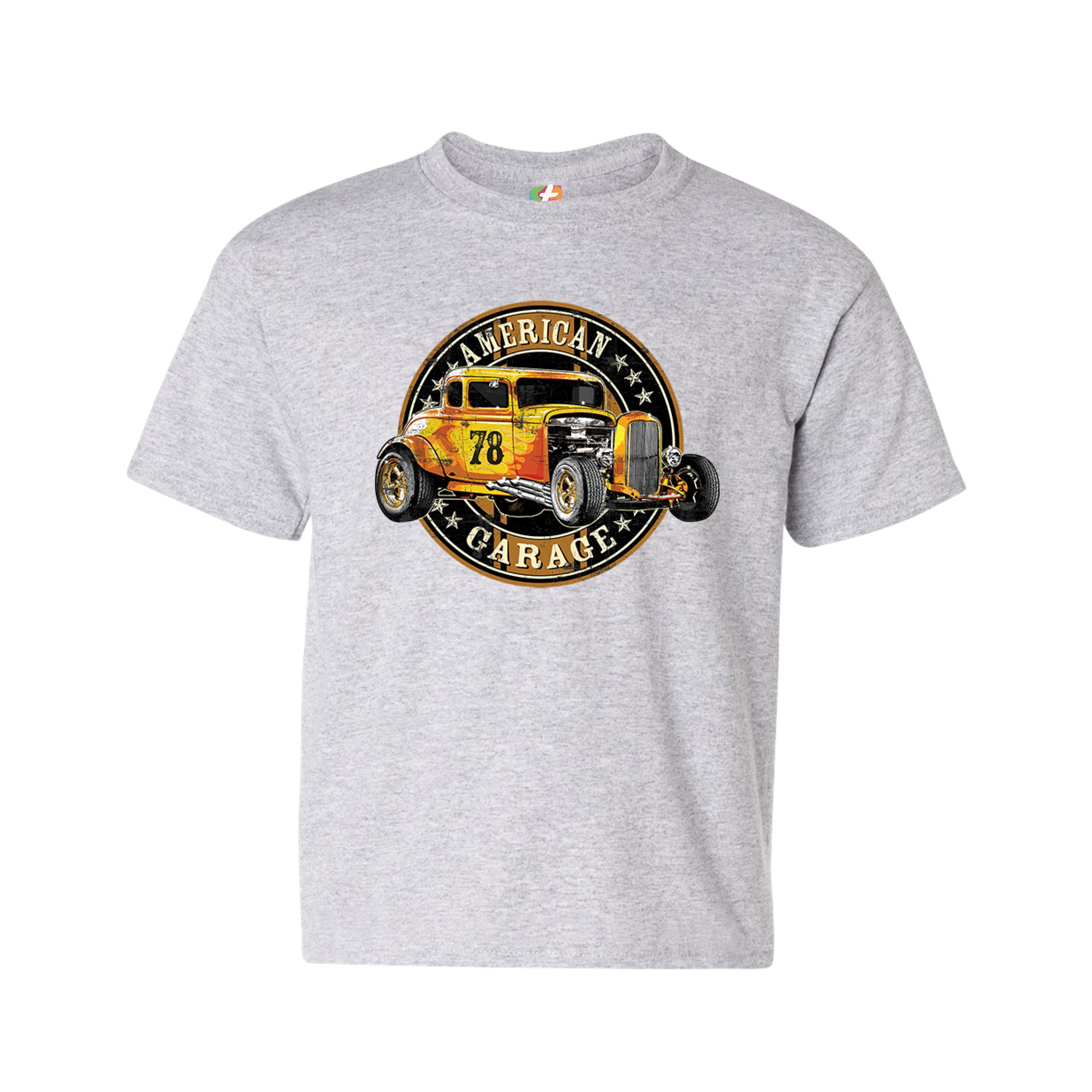American Garage Youth T-shirt Retro Hot Rod Vintage American Muscle Kids - Picture 3 of 29
