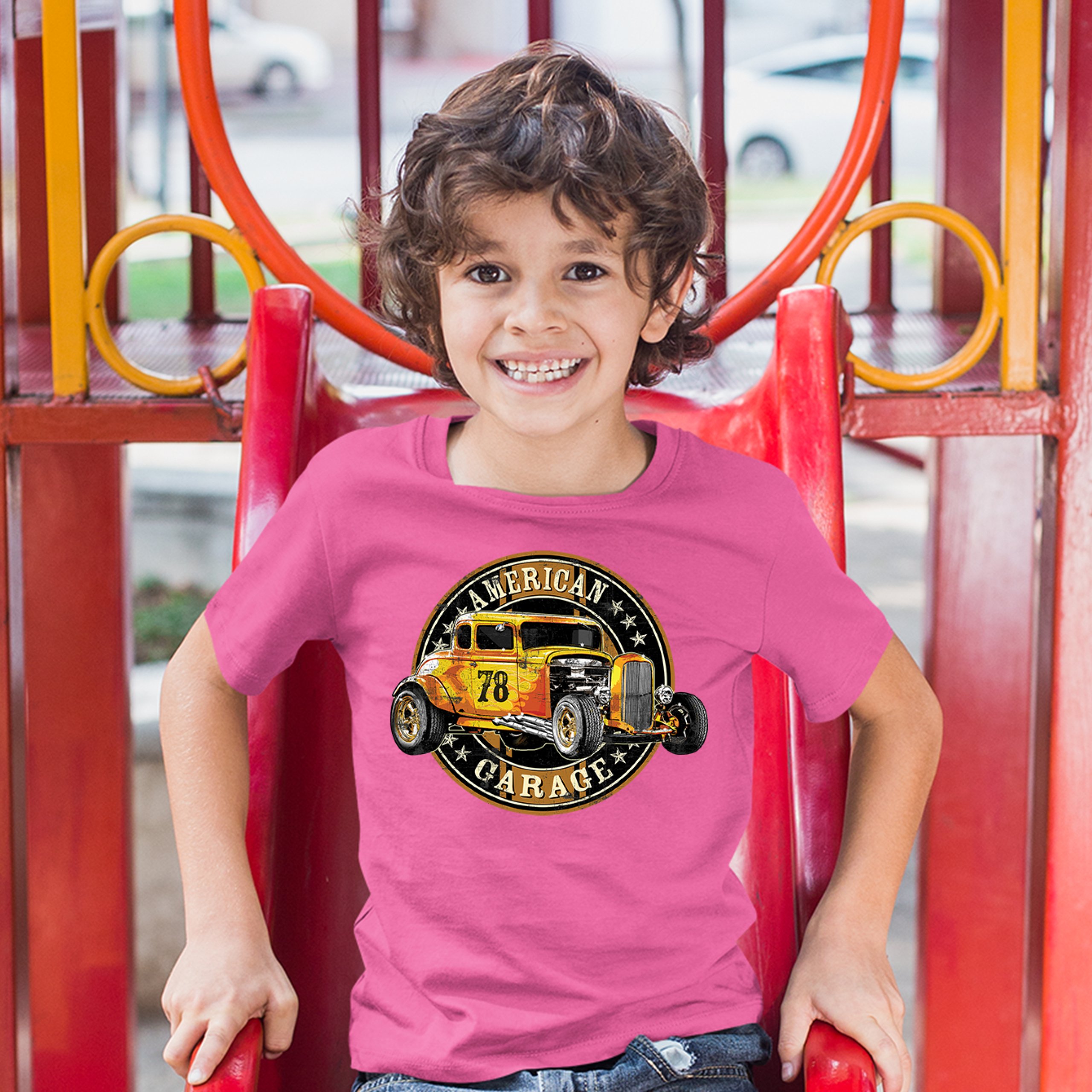 American Garage Youth T-shirt Retro Hot Rod Vintage American Muscle Kids - Picture 29 of 29