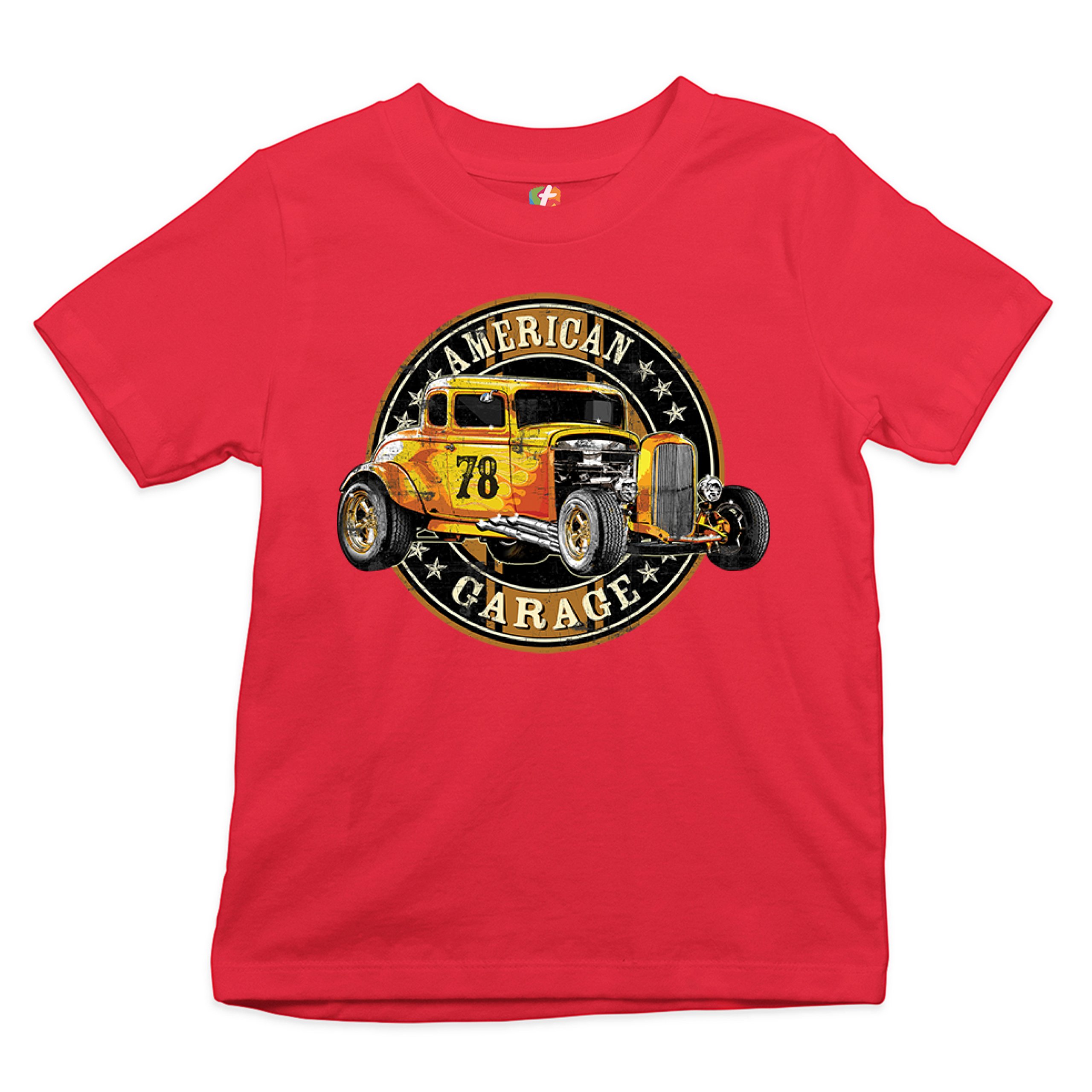 American Garage Youth T-shirt Retro Hot Rod Vintage American Muscle Kids - Picture 10 of 29
