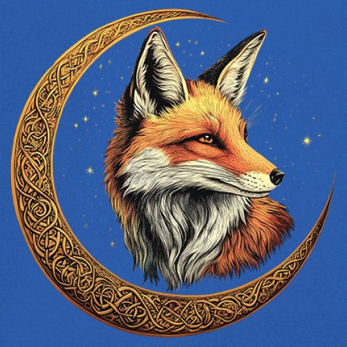 Camiseta para mujer Celtic Moon Fox cuello en V North Mystic Forest Animal camiseta nórdica - Imagen 53 de 71