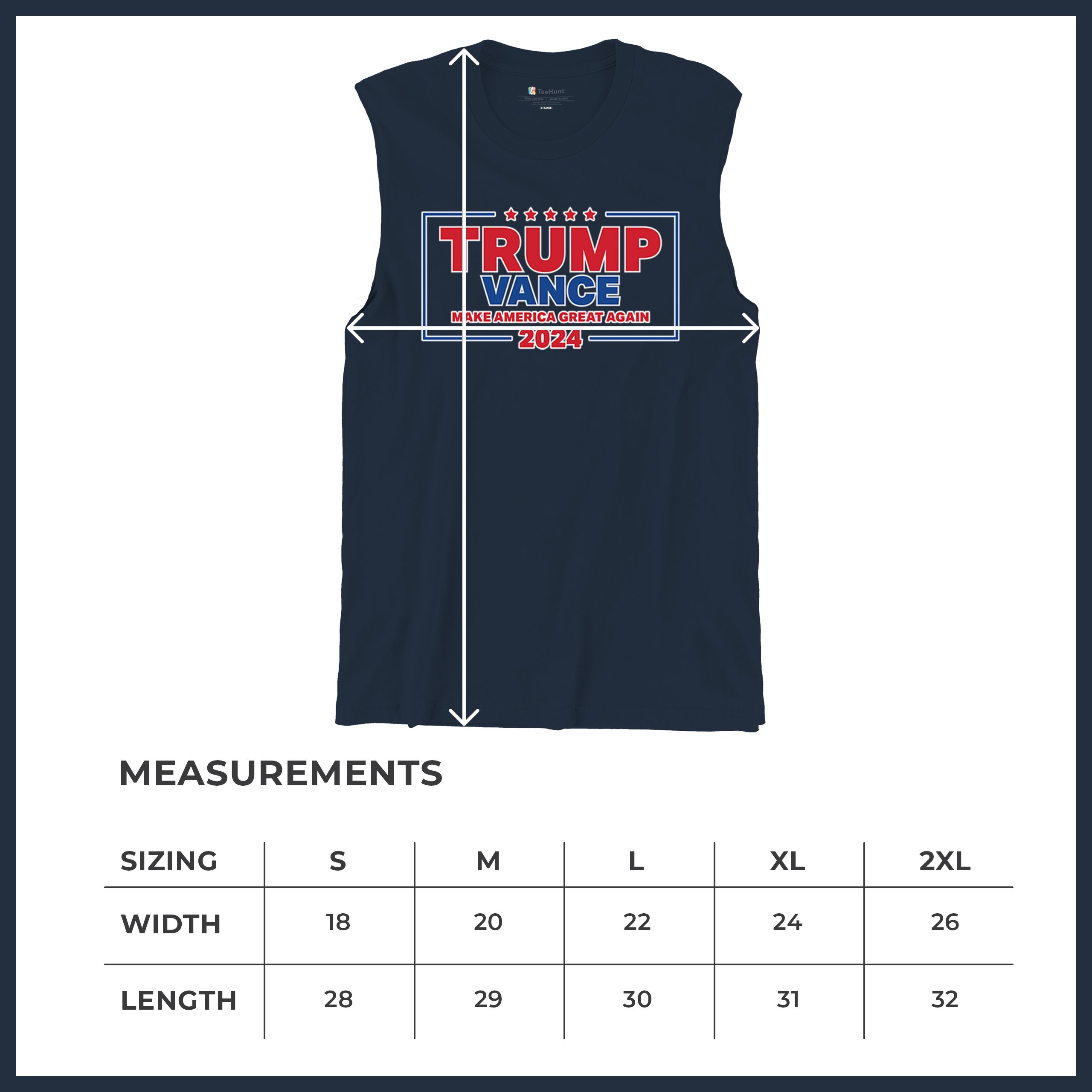 Maglietta Trump Vance MAGA 2024 | Make America Great Again | 47 Presidente | Uomo