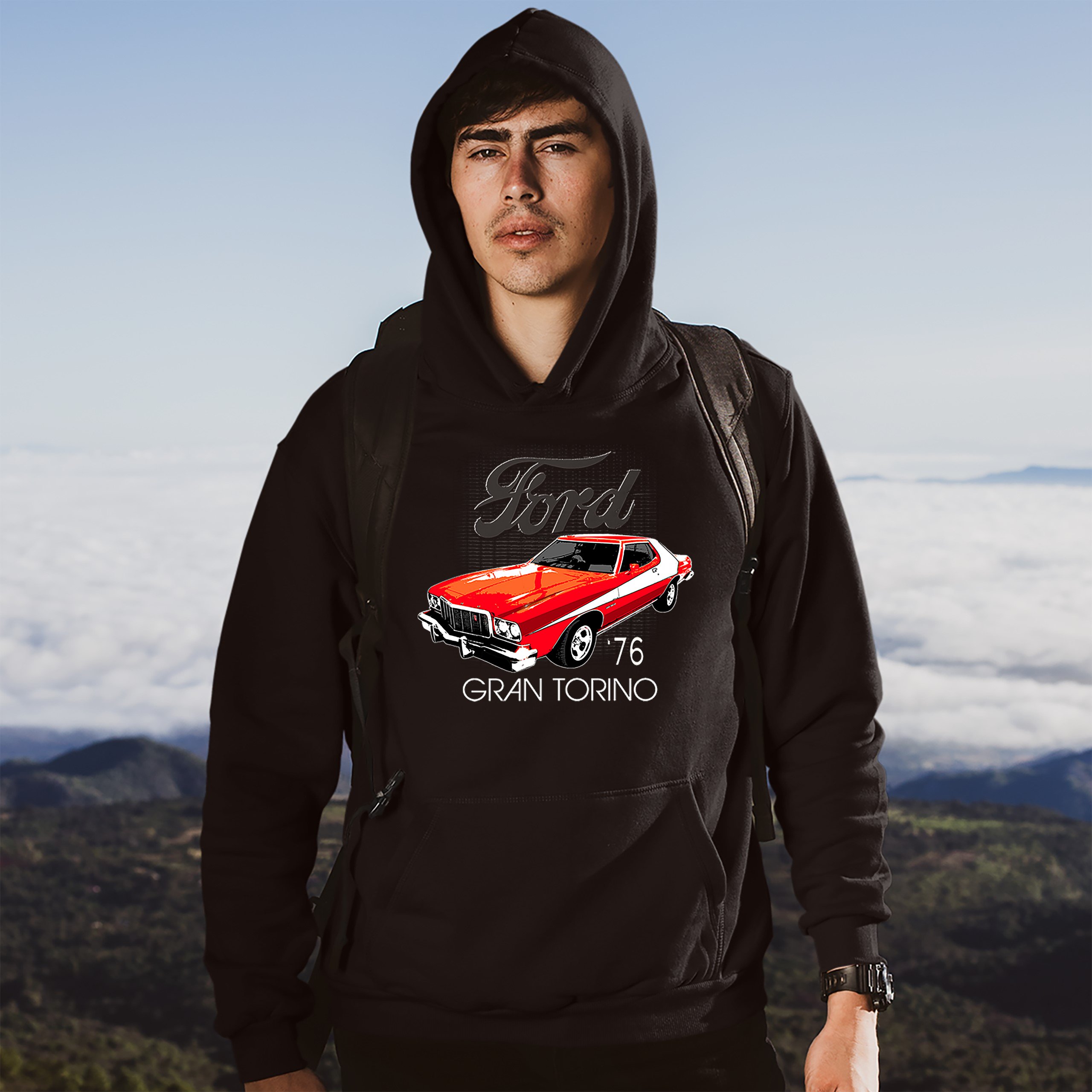 Ford '76 Gran Torino Sweatshirt 1976 American Muscle Car Licensed Hoodie - Picture 6 of 32