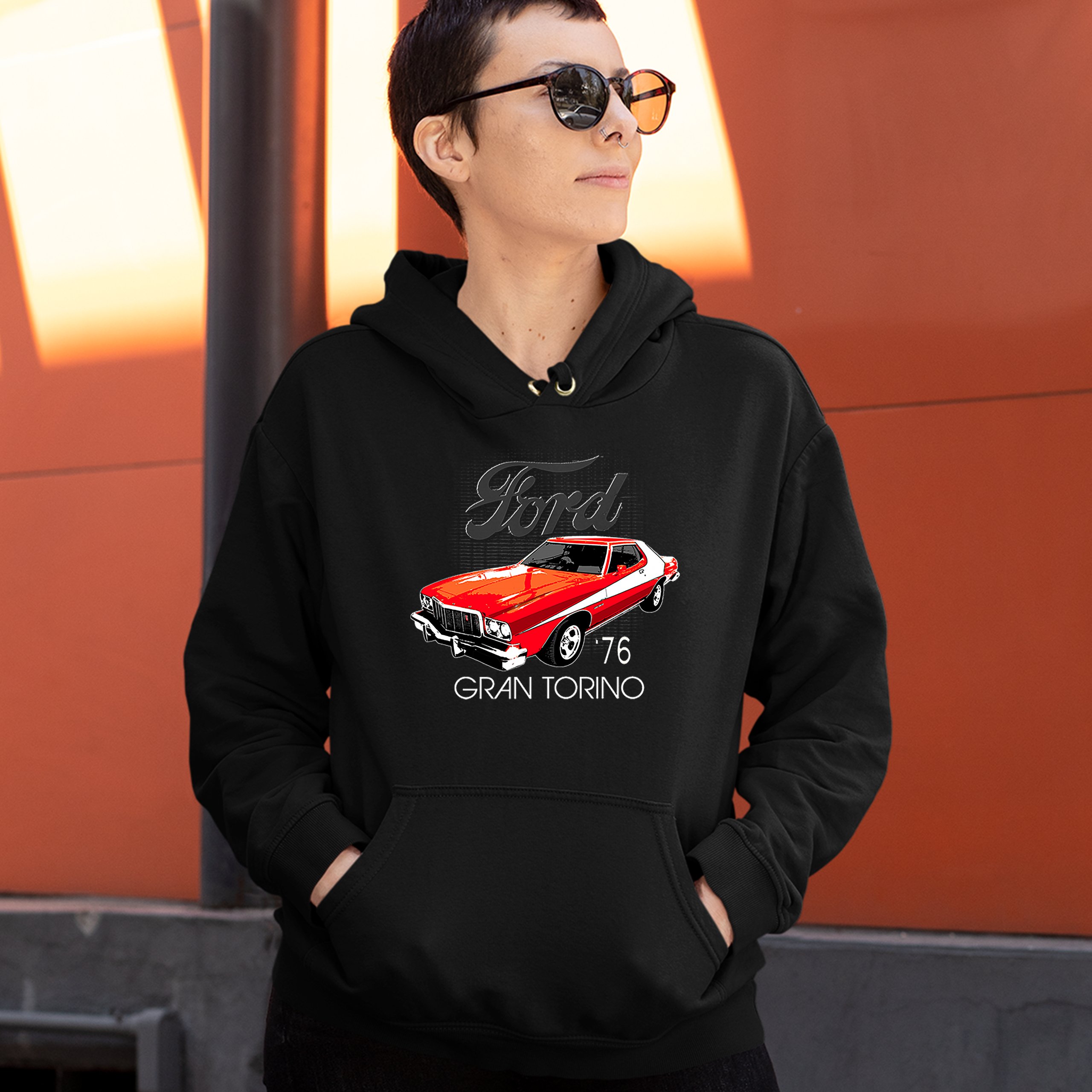 Ford '76 Gran Torino Sweatshirt 1976 American Muscle Car Licensed Hoodie - Picture 7 of 32