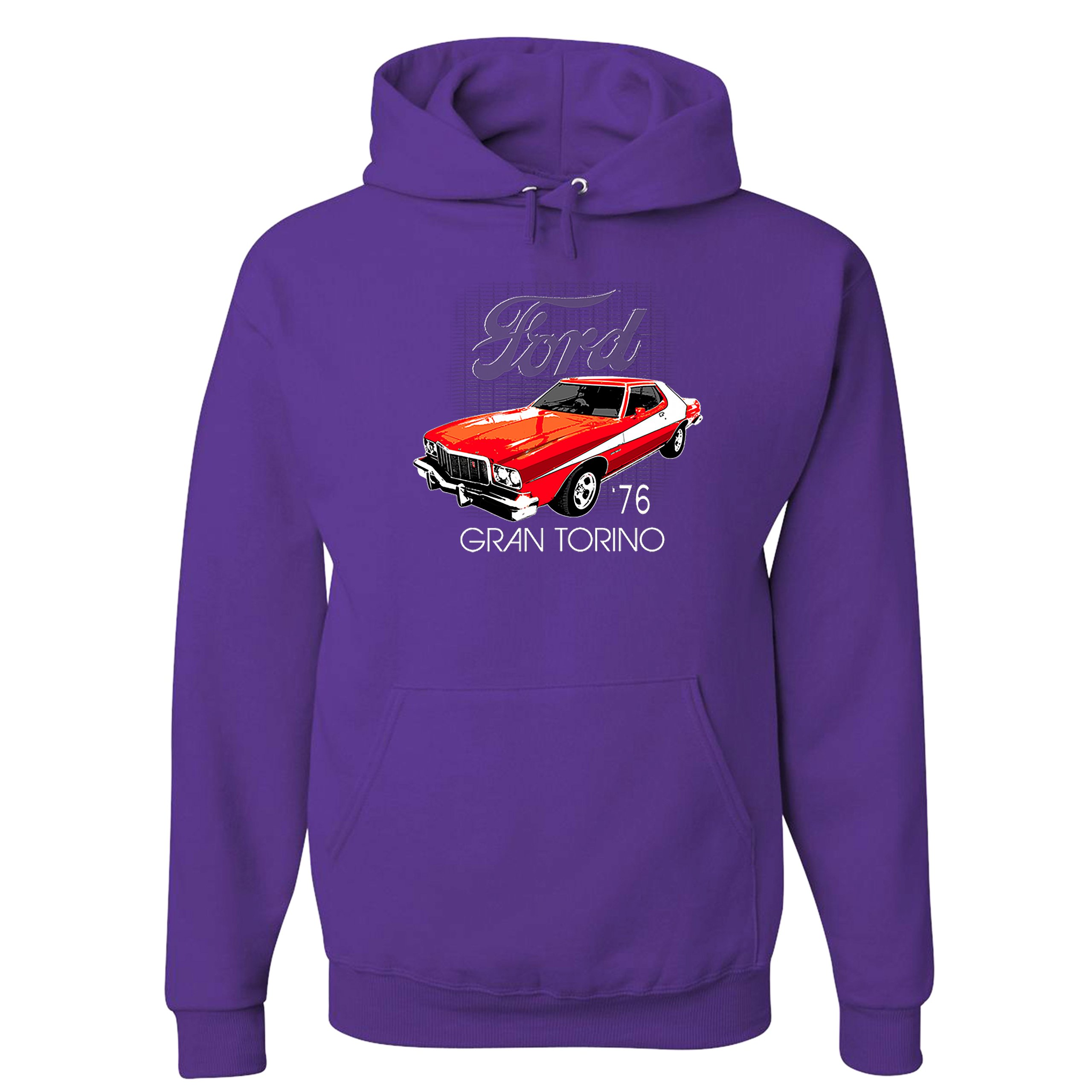 Ford '76 Gran Torino Sweatshirt 1976 American Muscle Car Licensed Hoodie - Picture 14 of 32