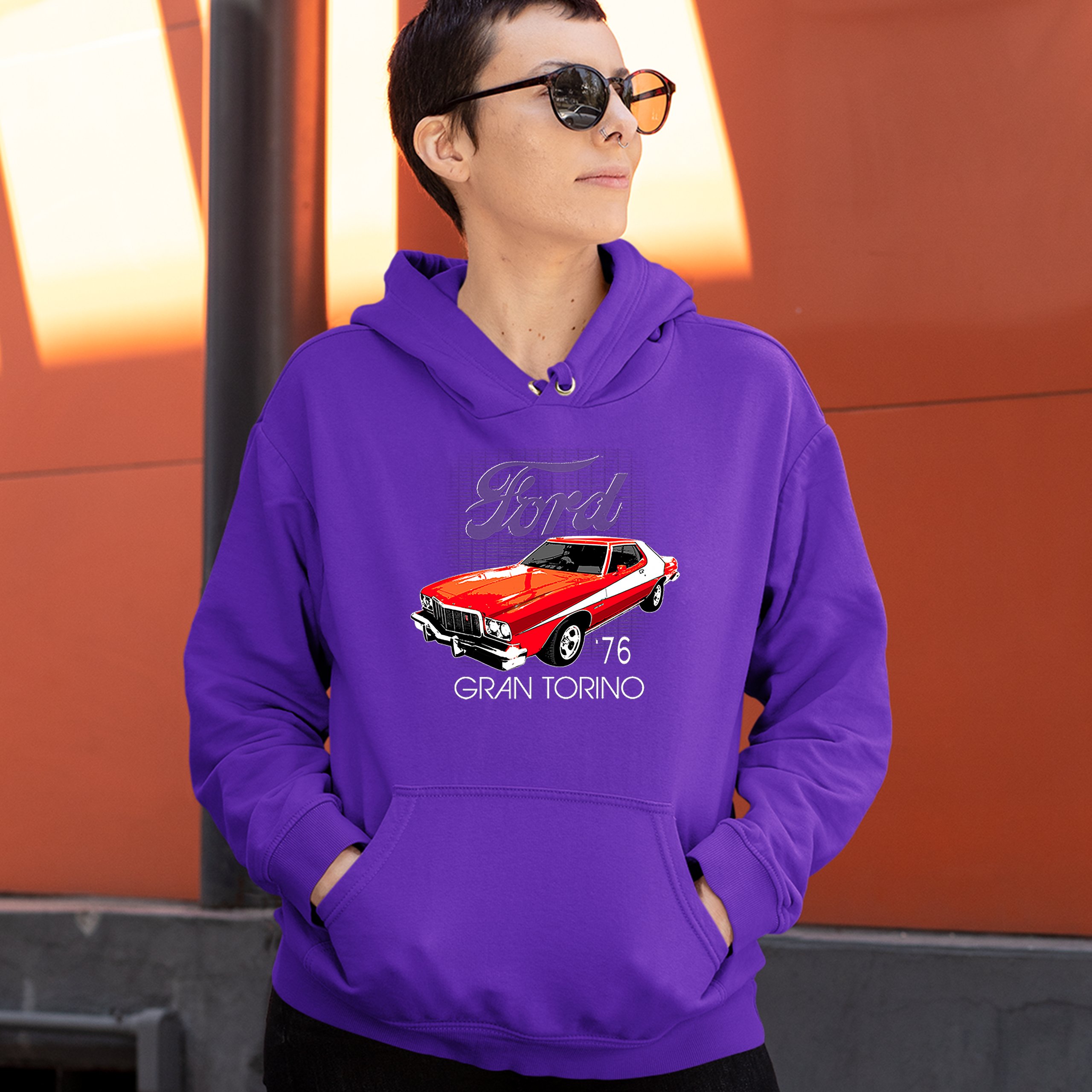 Ford '76 Gran Torino Sweatshirt 1976 American Muscle Car Licensed Hoodie - Picture 17 of 32