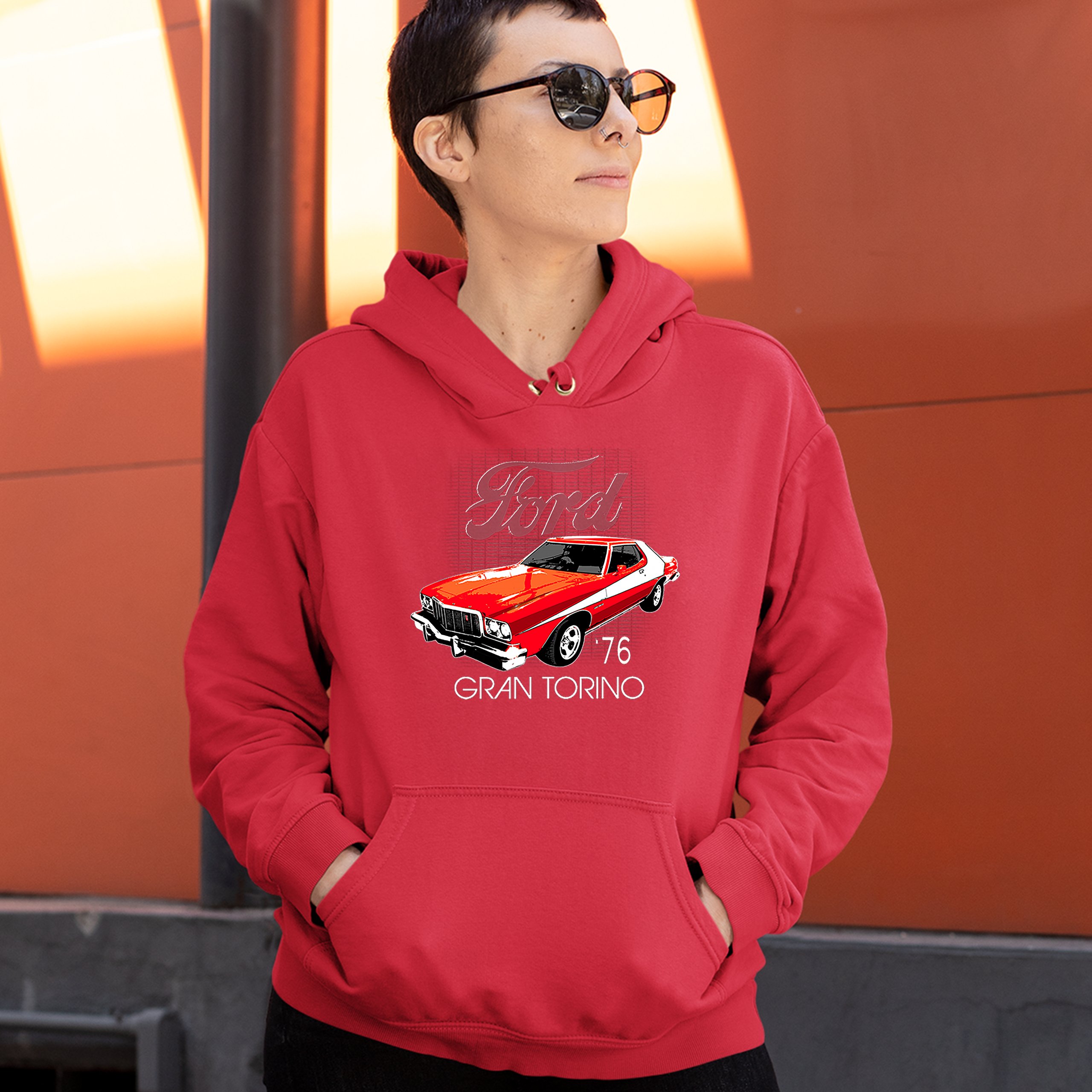 Ford '76 Gran Torino Sweatshirt 1976 American Muscle Car Licensed Hoodie - Picture 22 of 32