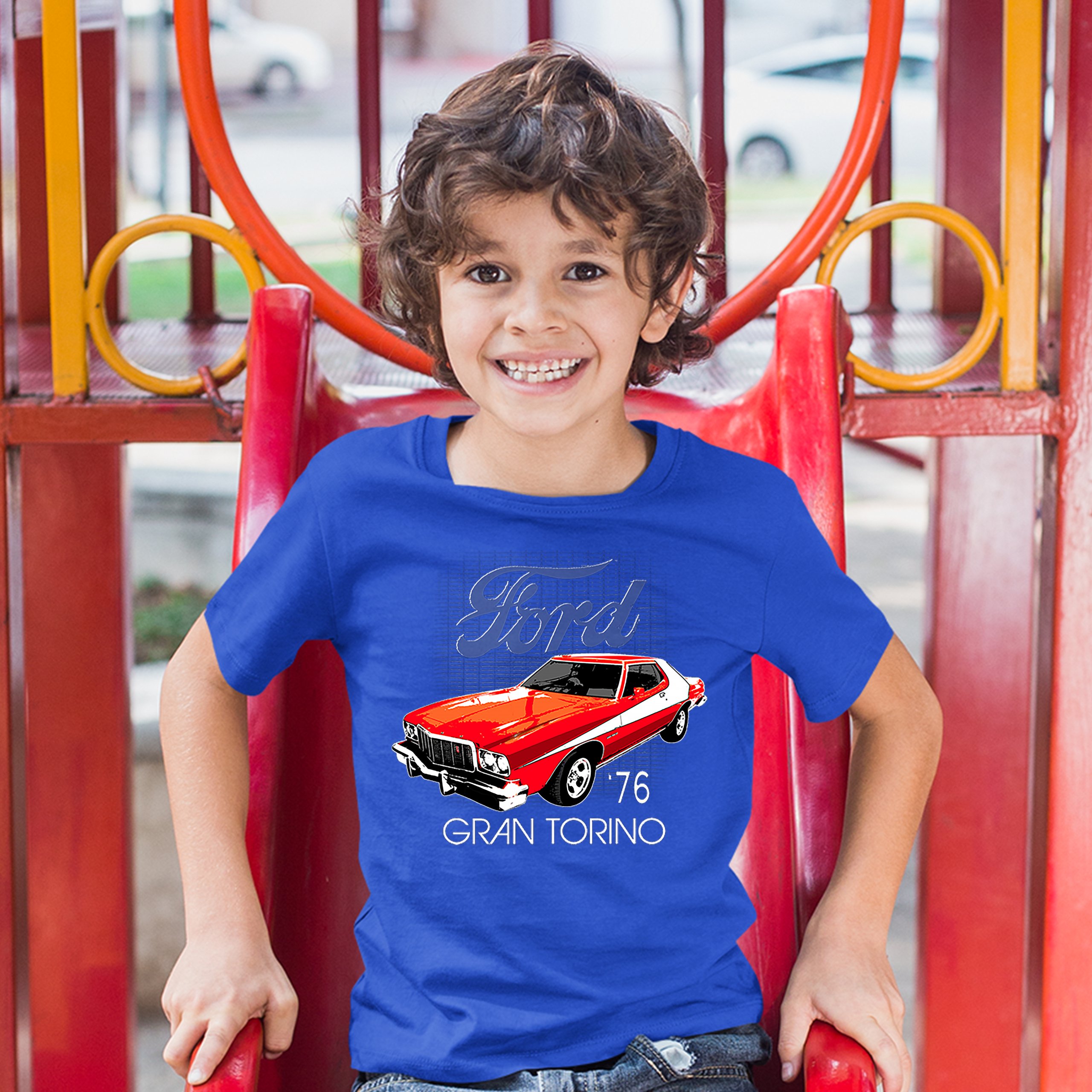 Ford '76 Gran Torino Youth T-shirt 1976 American Muscle Car Licensed Kids - Picture 18 of 22