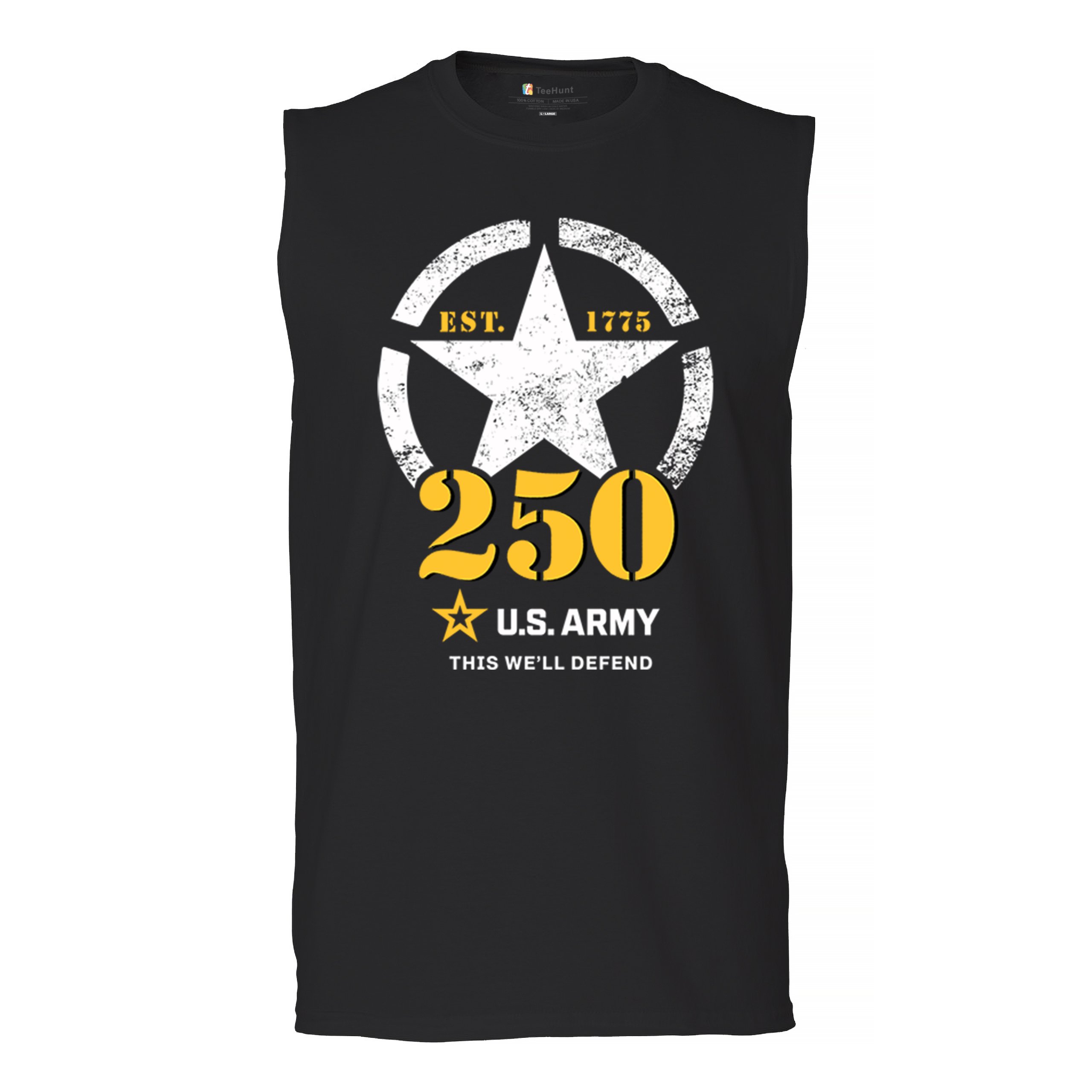 US Army 250th Anniversary Muscle Shirt Military Veteran American Pride Men&rsquo;s