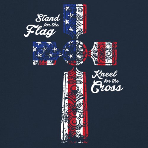 Stand for the Flag Kneel for the Cross Muscle Shirt Patriotic Military Men's - Picture 25 of 36