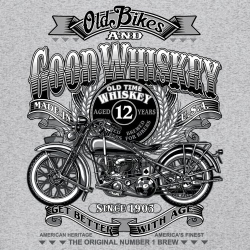 Old Bikes Good Whiskey Sweatshirt Vintage 1903 Biker American Heritage Crewneck - Picture 11 of 50