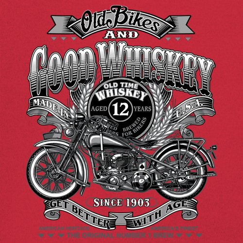 Old Bikes Good Whiskey Sweatshirt Vintage 1903 Biker American Heritage Crewneck - Picture 18 of 50