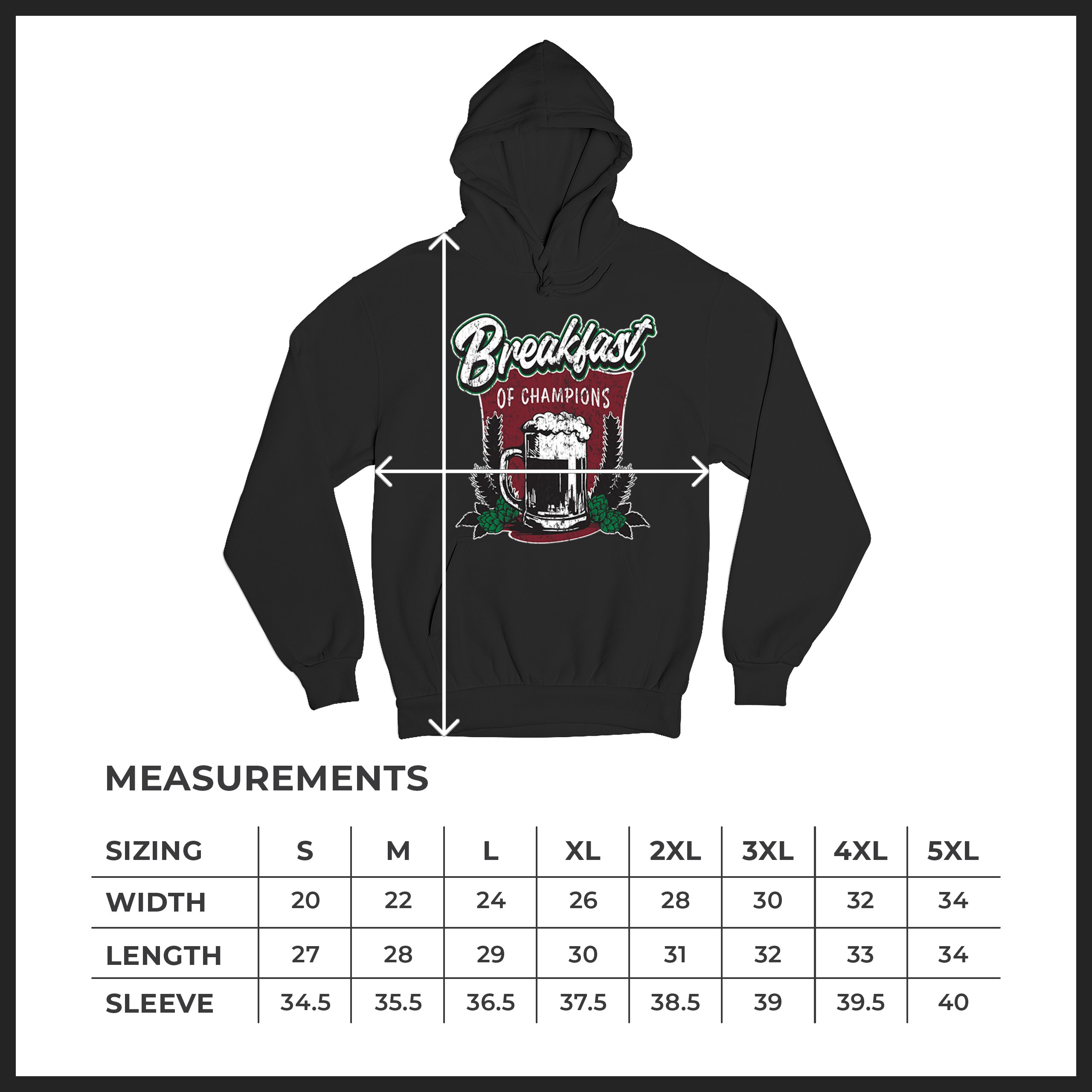 Breakfast of Champions Sweatshirt Beer Mug Cannabis Funny Stoner 420 Hoodie - Picture 8 of 57
