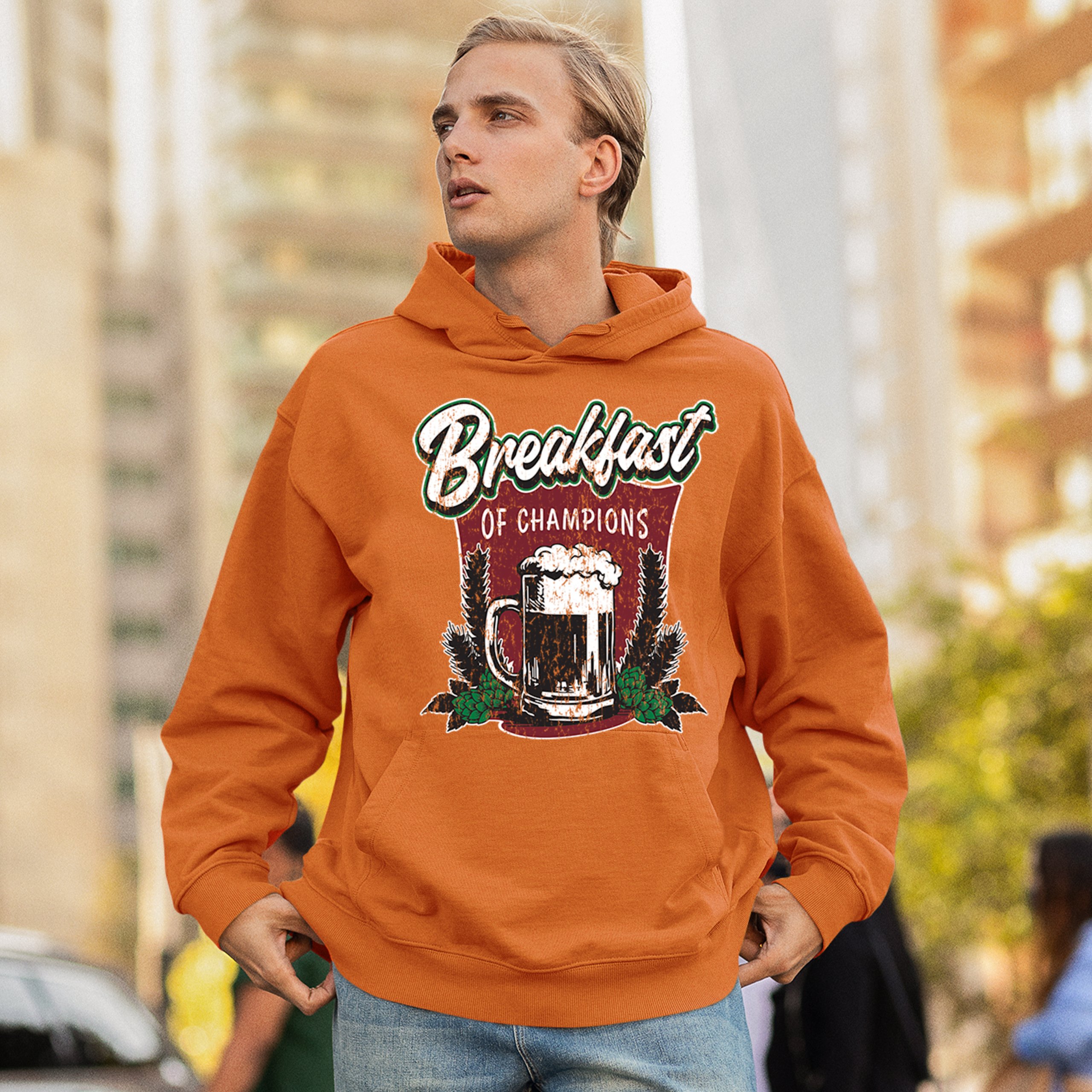 Breakfast of Champions Sweatshirt Beer Mug Cannabis Funny Stoner 420 Hoodie - Picture 19 of 57