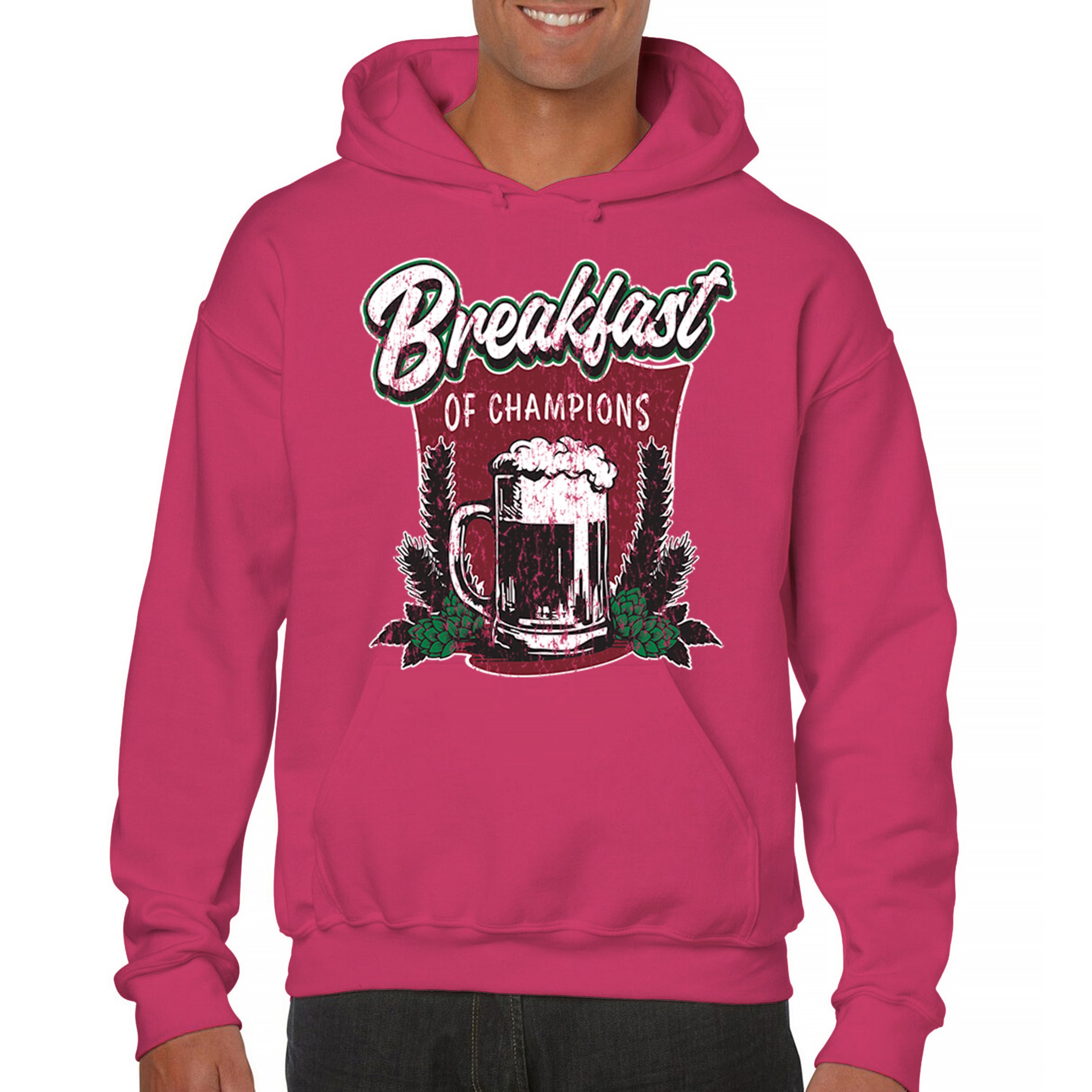 Breakfast of Champions Sweatshirt Beer Mug Cannabis Funny Stoner 420 Hoodie - Picture 51 of 57