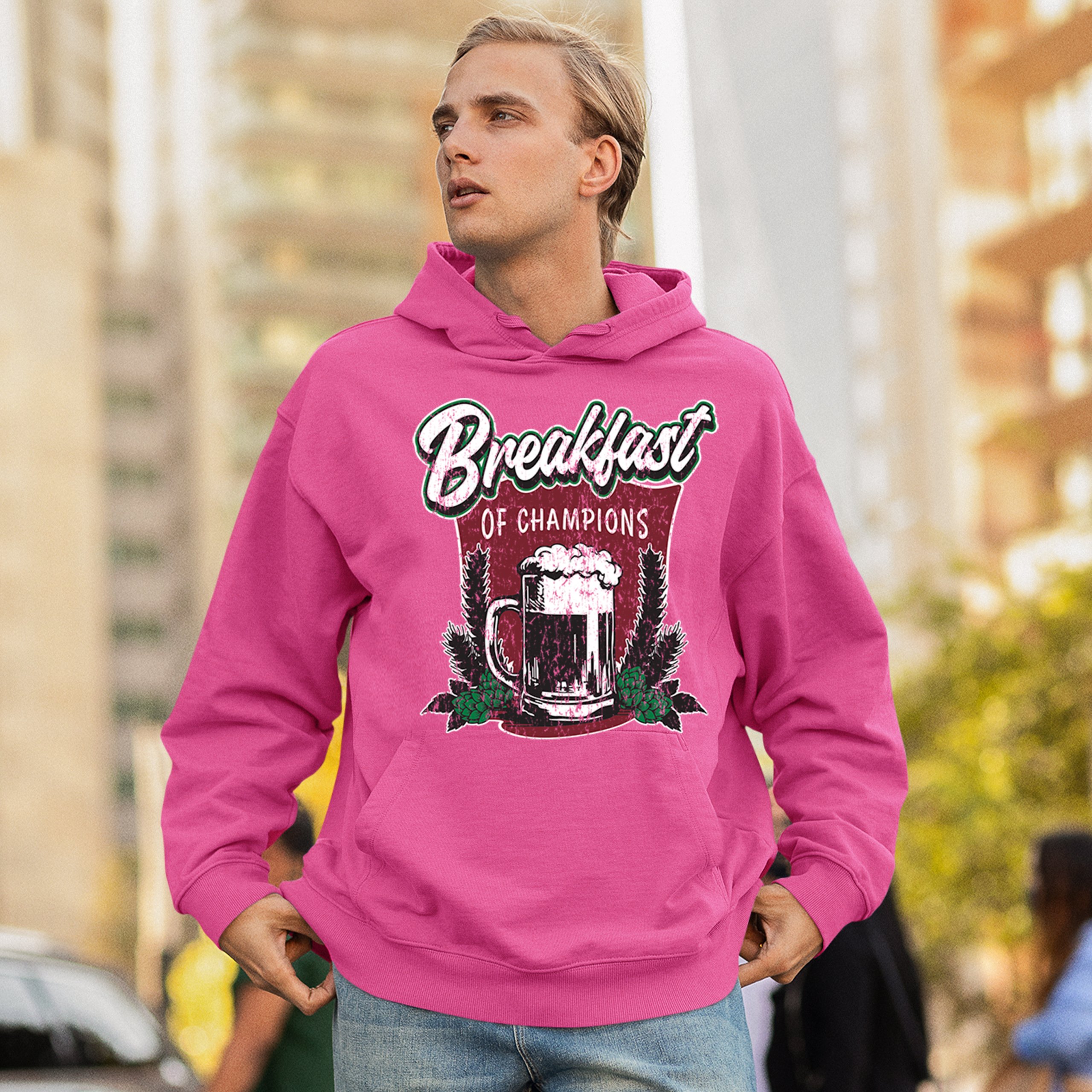 Breakfast of Champions Sweatshirt Beer Mug Cannabis Funny Stoner 420 Hoodie - Picture 54 of 57
