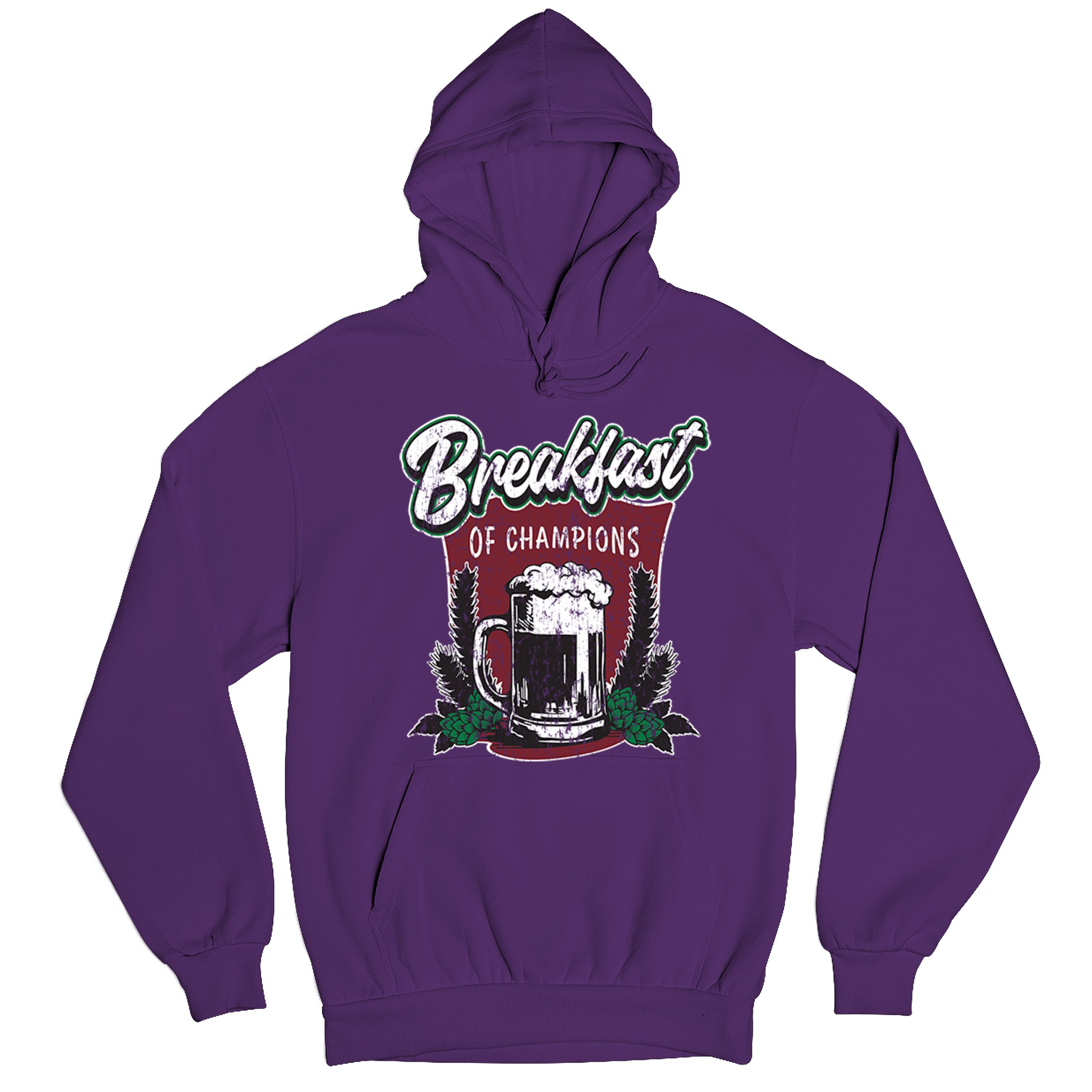 Breakfast of Champions Sweatshirt Beer Mug Cannabis Funny Stoner 420 Hoodie - Picture 27 of 57