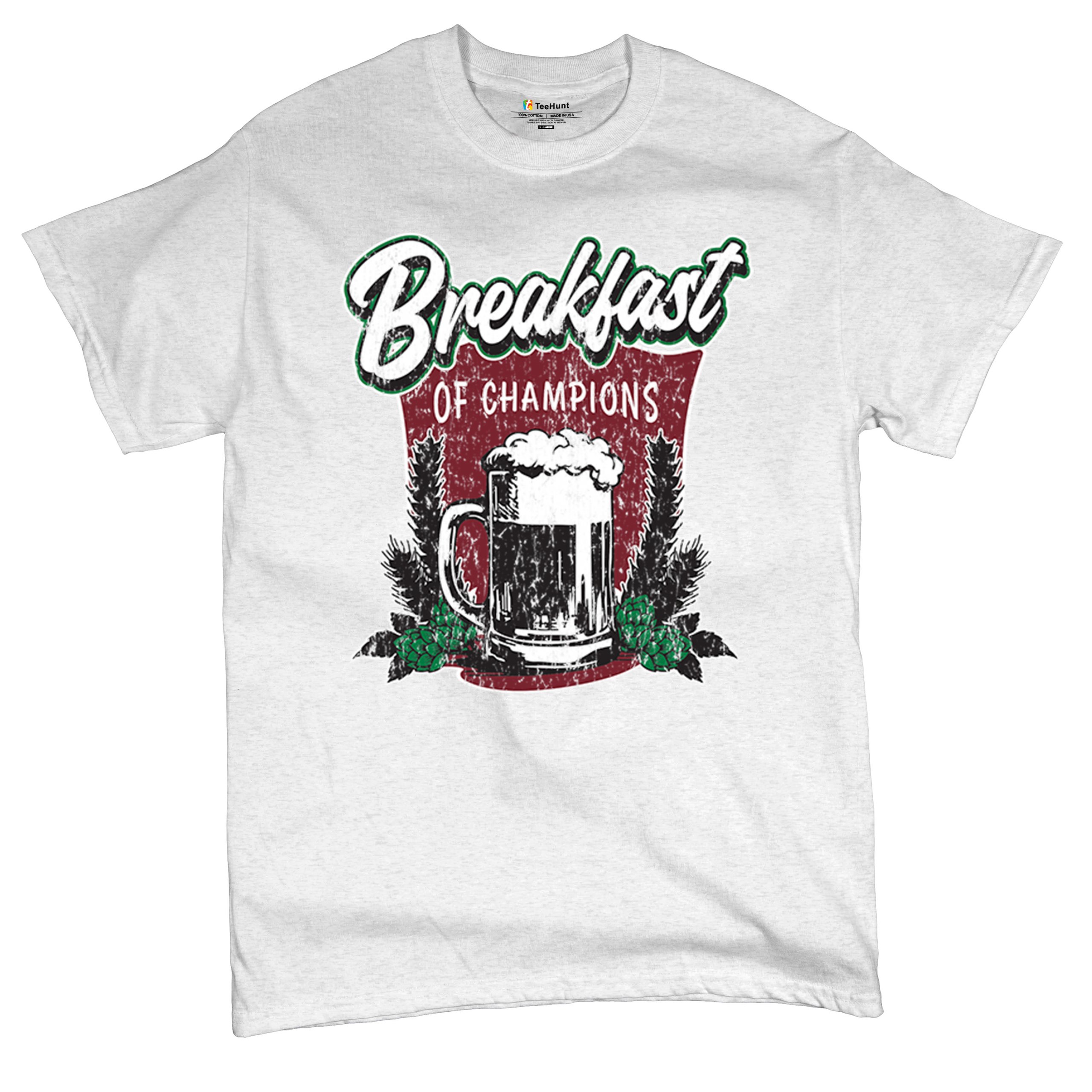Breakfast of Champions T-shirt Beer Mug Cannabis Funny Stoner 420 Men's Tee - Picture 69 of 113