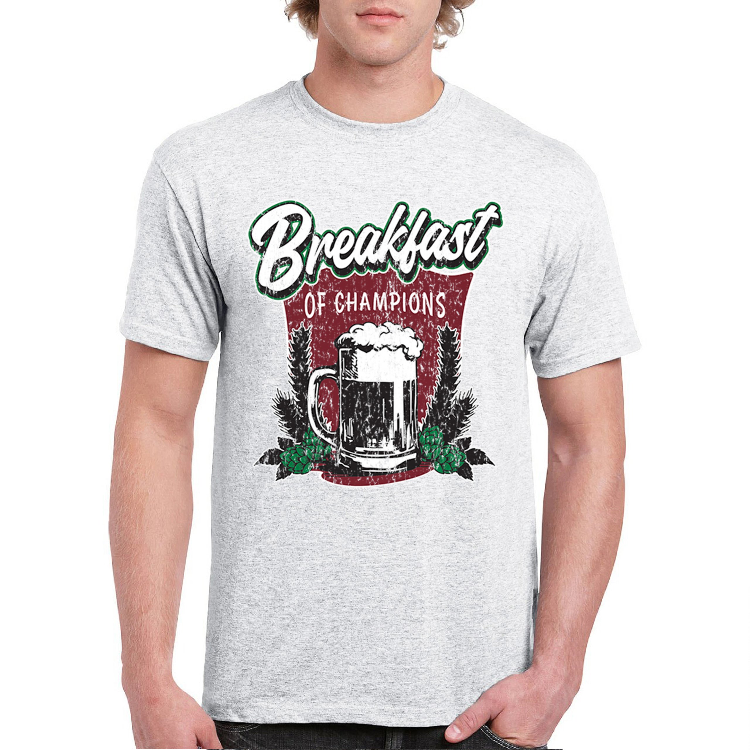 Breakfast of Champions T-shirt Beer Mug Cannabis Funny Stoner 420 Men's Tee - Picture 65 of 113