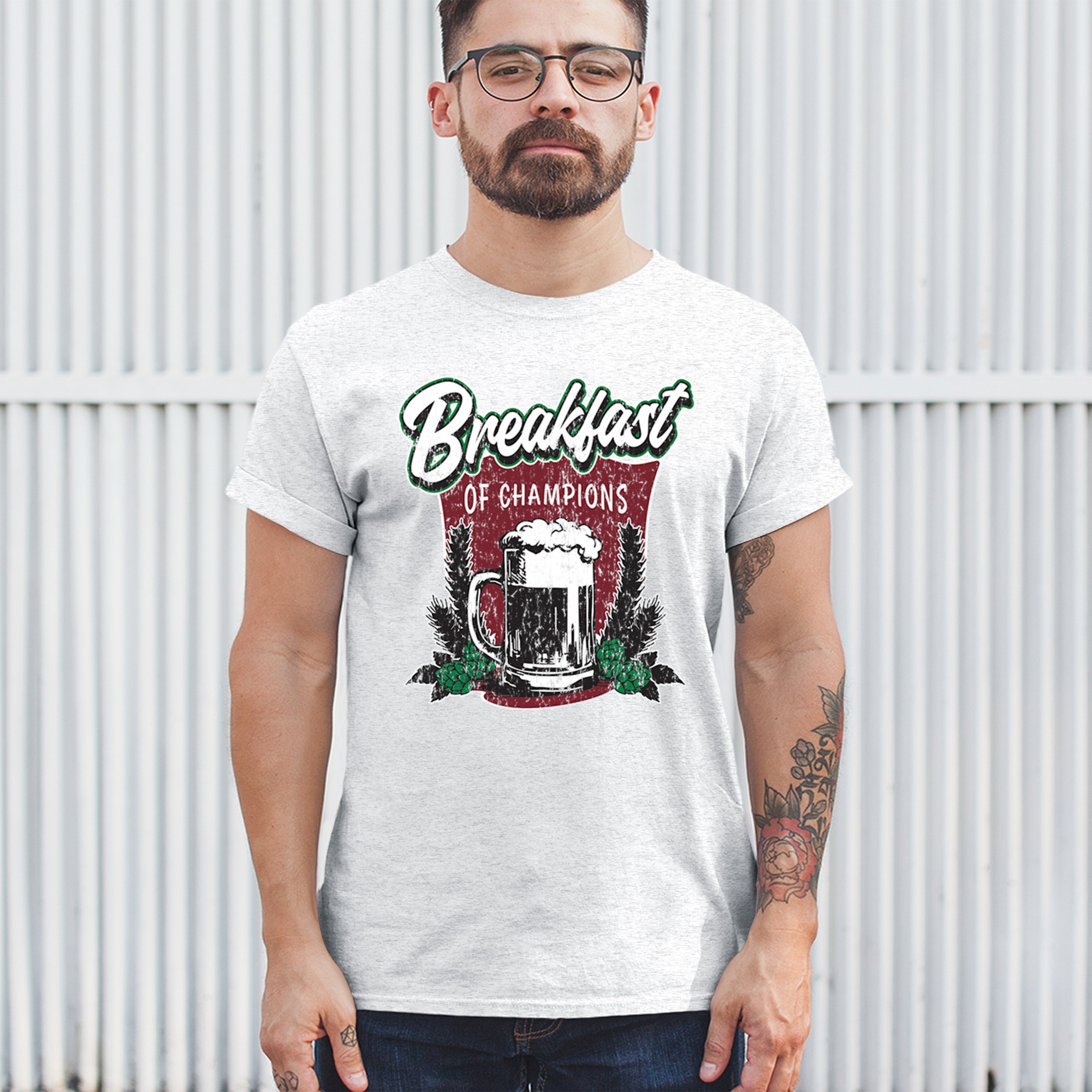 Breakfast of Champions T-shirt Beer Mug Cannabis Funny Stoner 420 Men's Tee - Picture 68 of 113