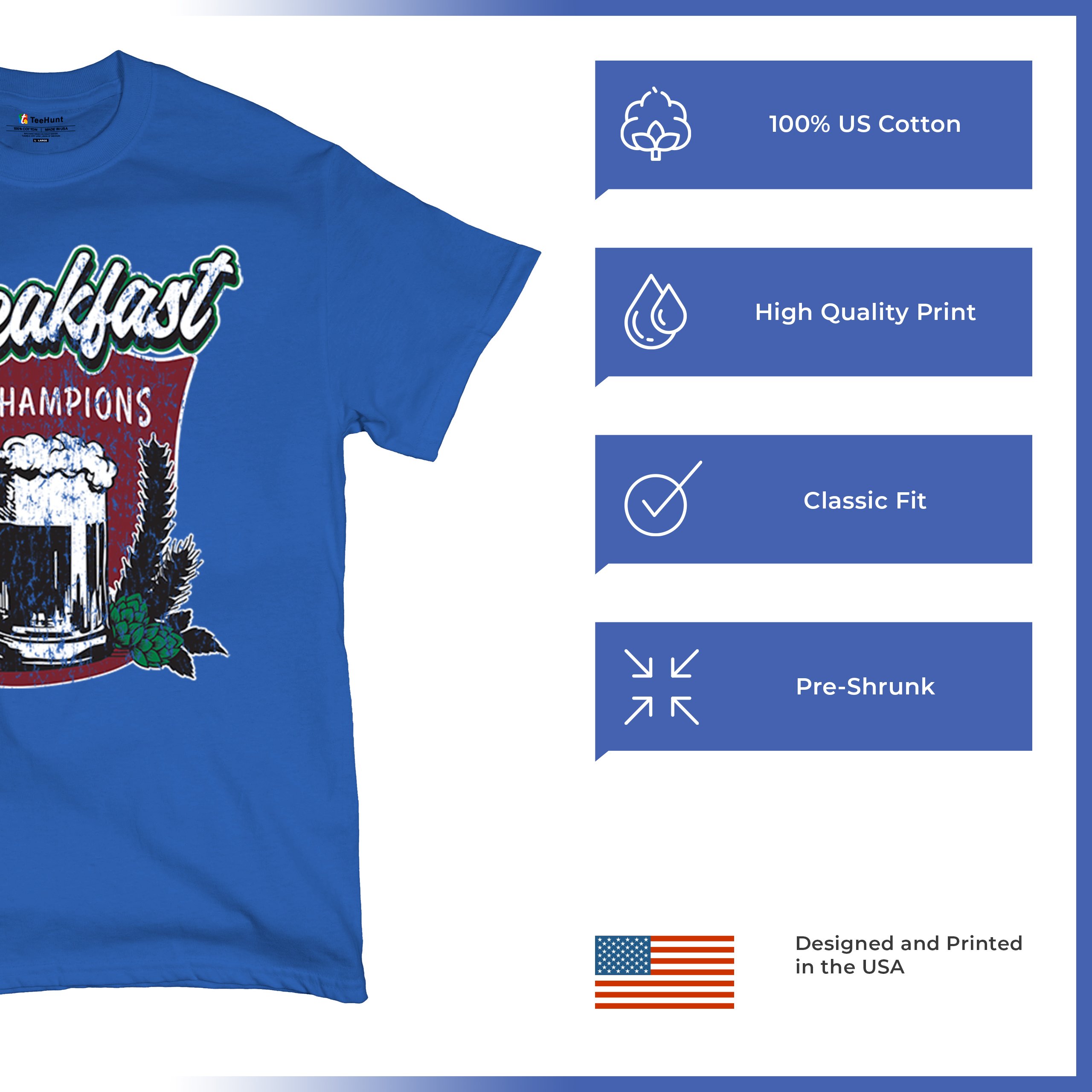 Breakfast of Champions T-shirt Beer Mug Cannabis Funny Stoner 420 Men's Tee - Picture 105 of 113