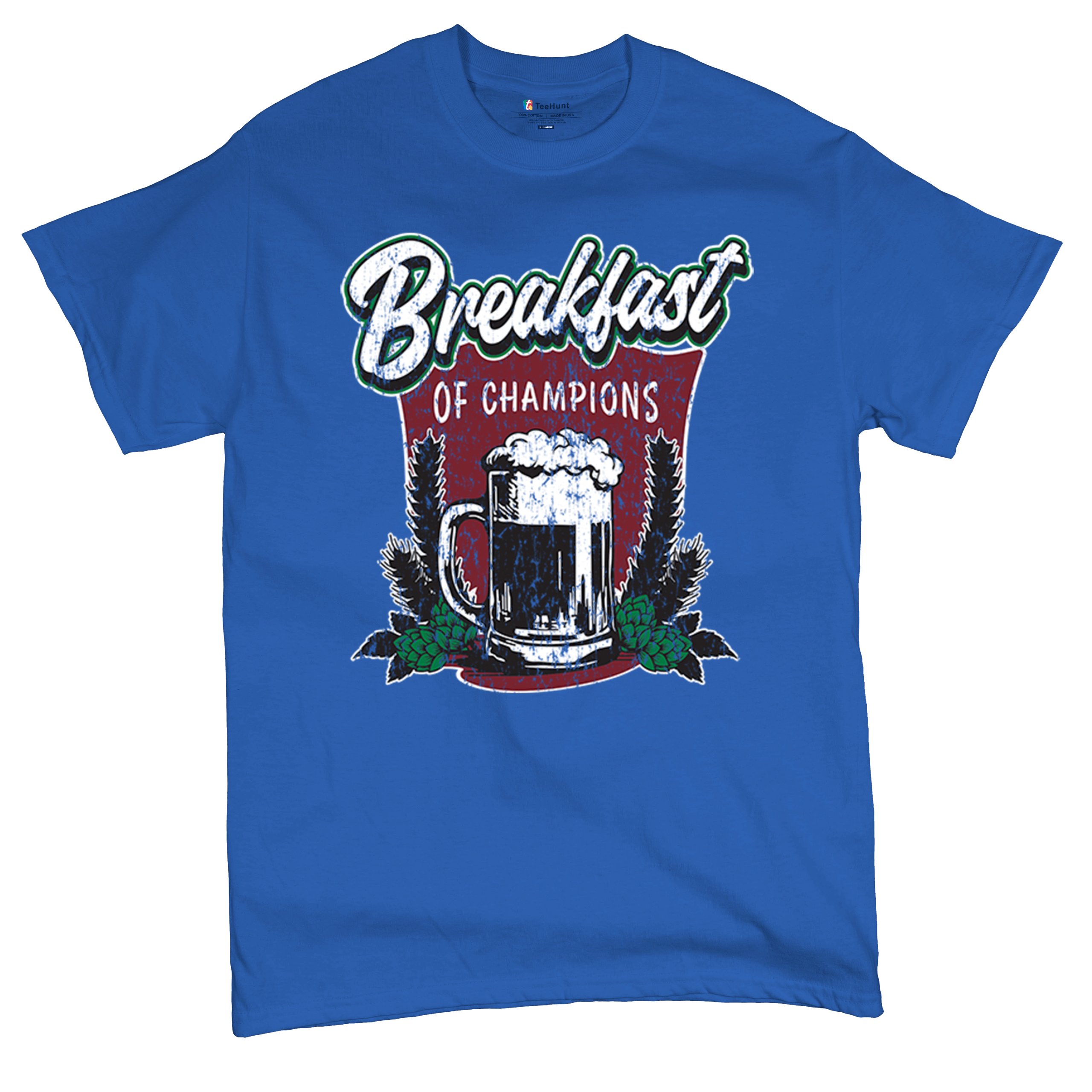 Breakfast of Champions T-shirt Beer Mug Cannabis Funny Stoner 420 Men's Tee - Picture 104 of 113