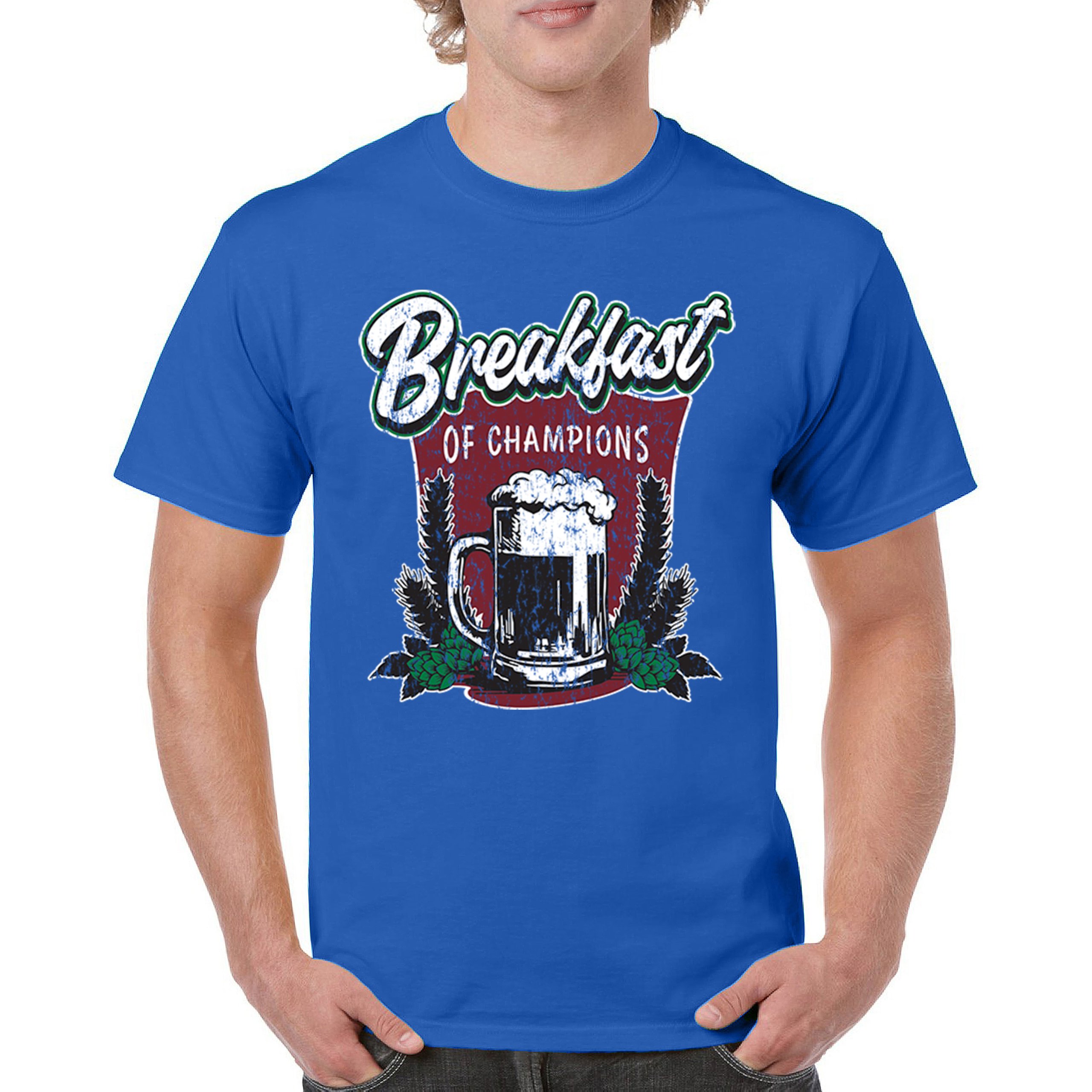 Breakfast of Champions T-shirt Beer Mug Cannabis Funny Stoner 420 Men's Tee - Picture 100 of 113