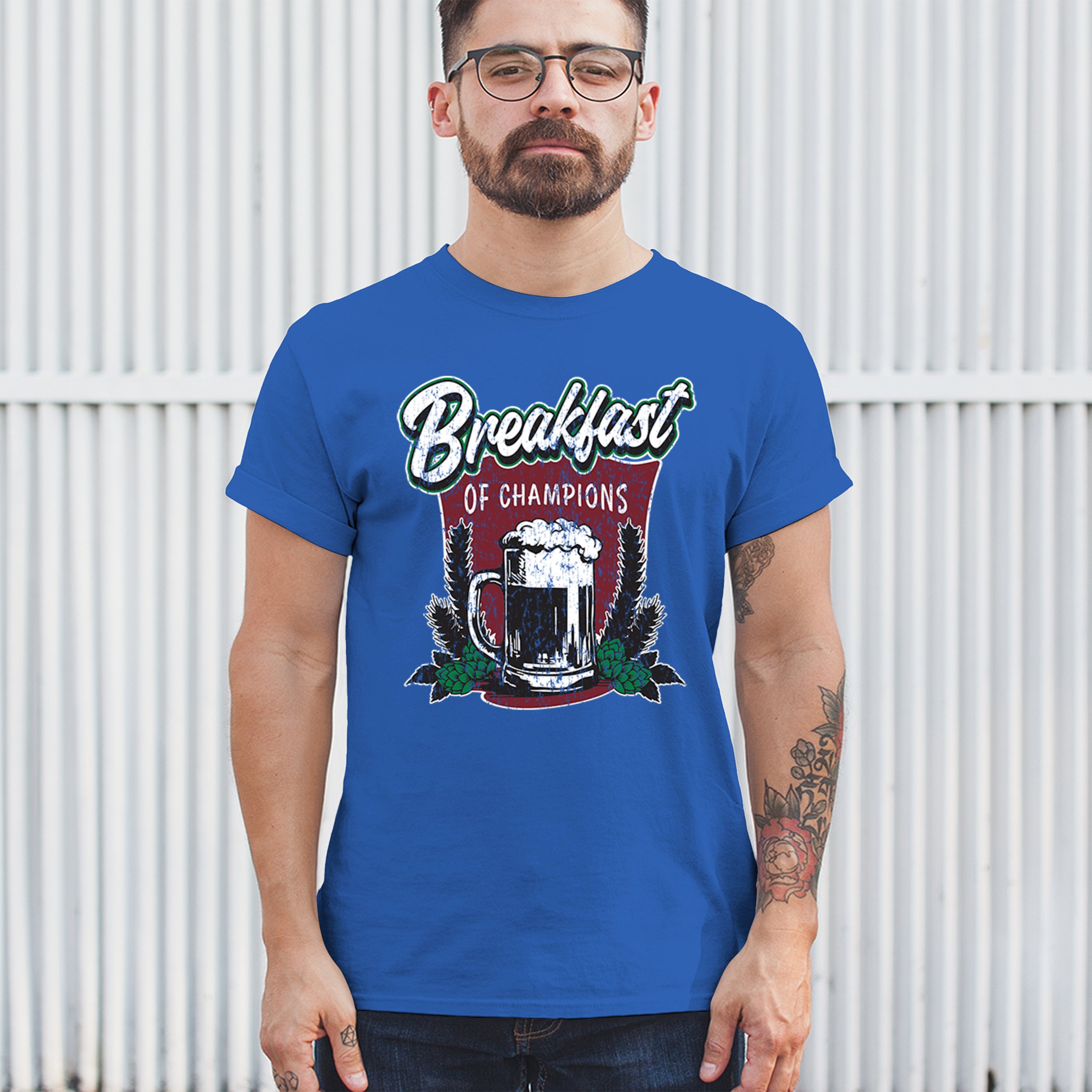 Breakfast of Champions T-shirt Beer Mug Cannabis Funny Stoner 420 Men's Tee - Picture 103 of 113