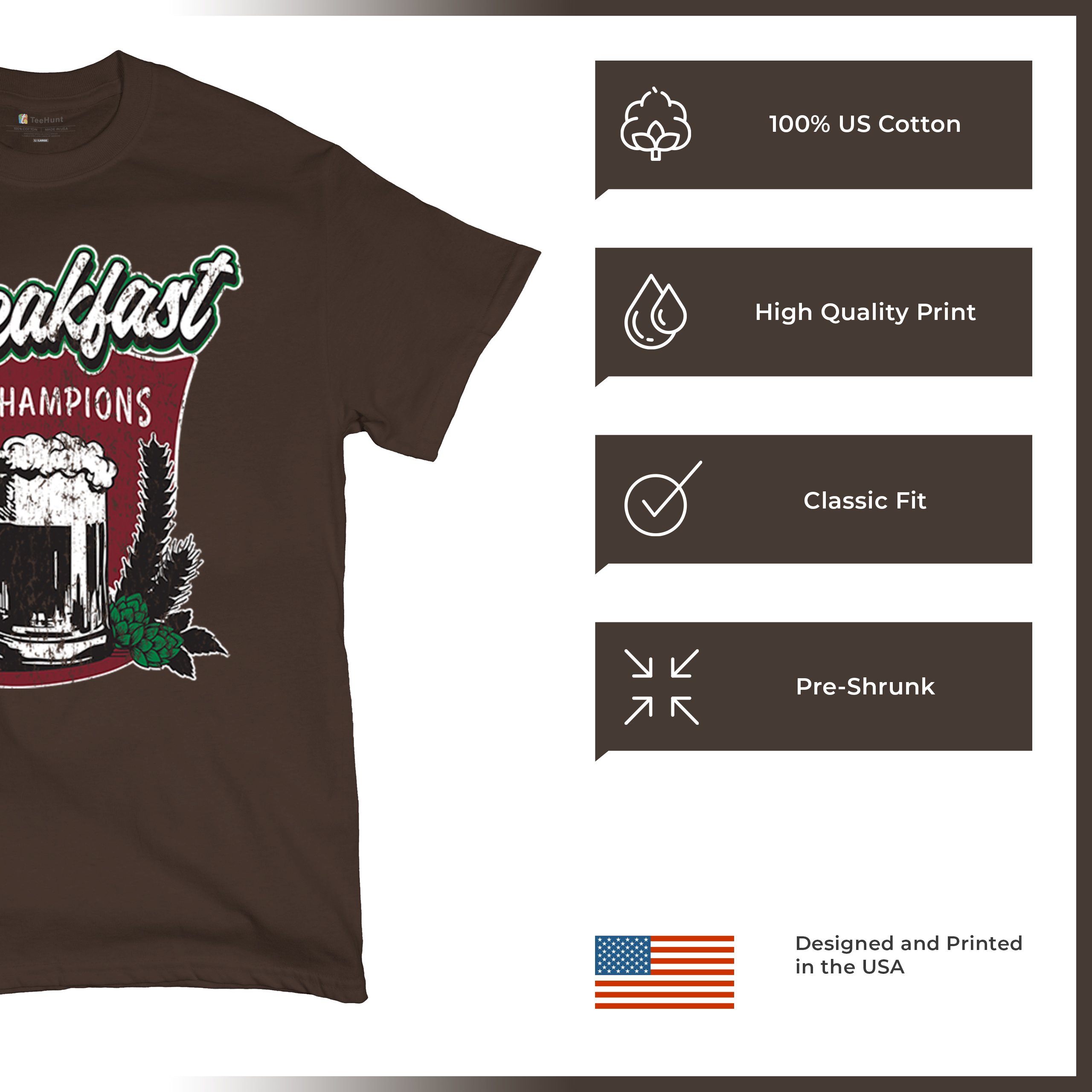 Breakfast of Champions T-shirt Beer Mug Cannabis Funny Stoner 420 Men's Tee - Picture 77 of 113