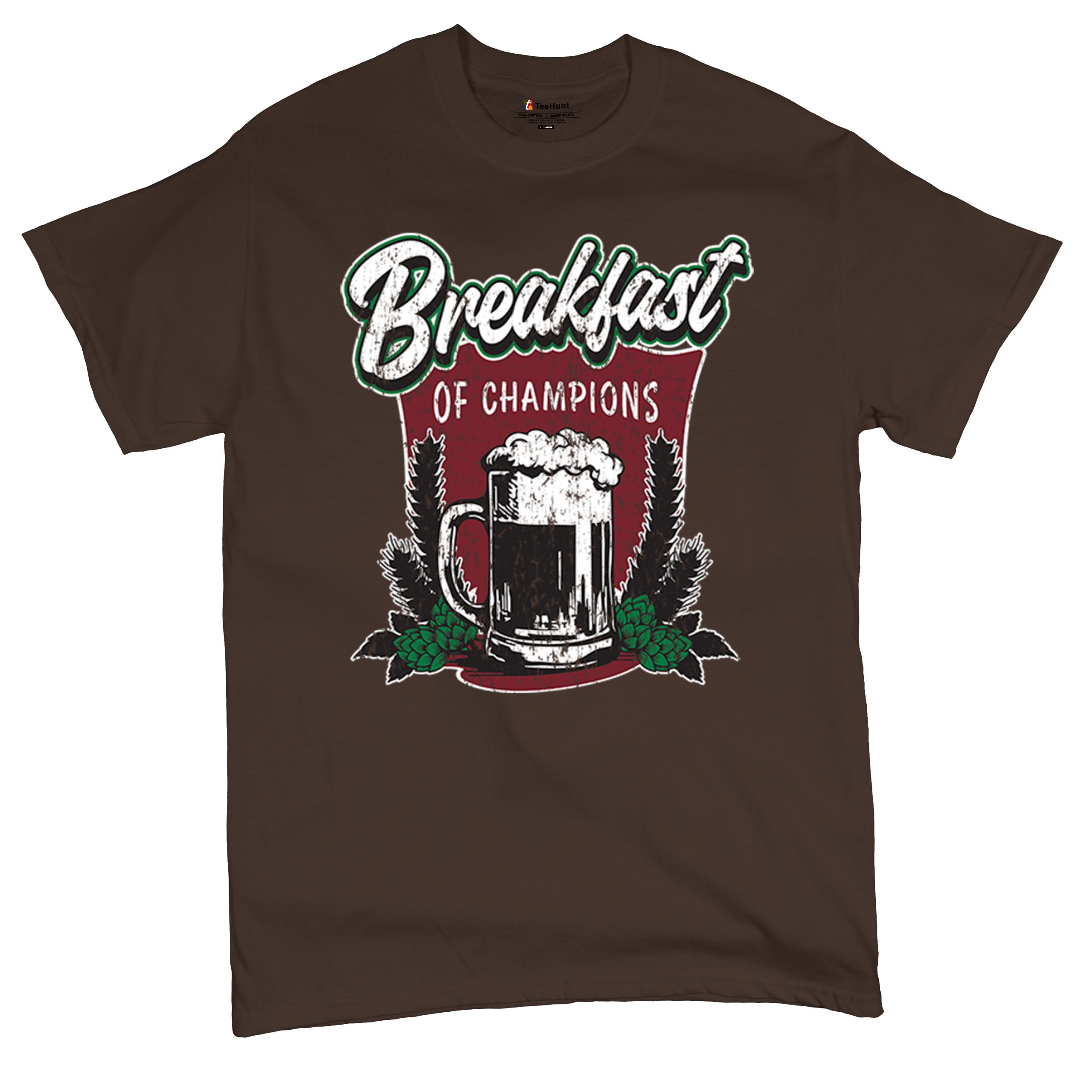 Breakfast of Champions T-shirt Beer Mug Cannabis Funny Stoner 420 Men's Tee - Picture 76 of 113