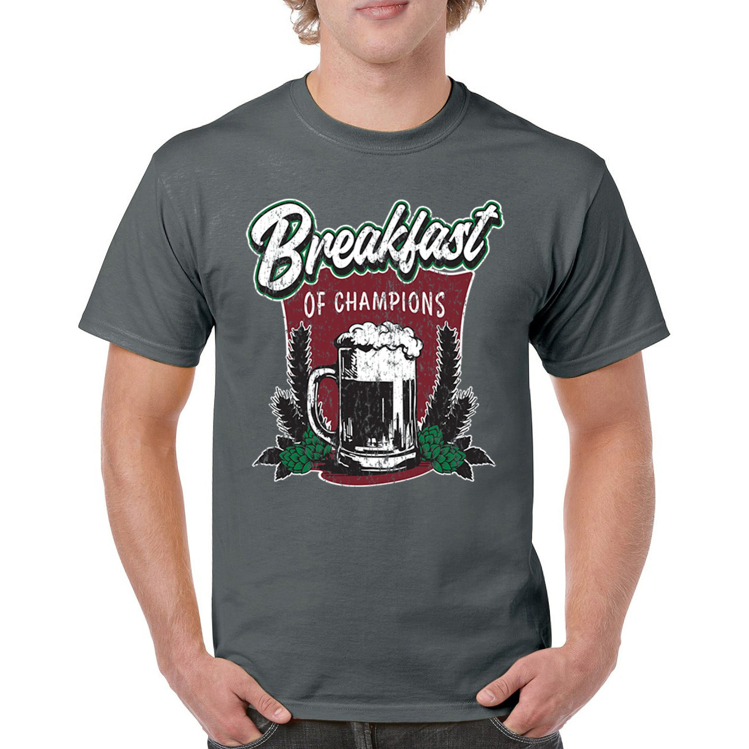 Breakfast of Champions T-shirt Beer Mug Cannabis Funny Stoner 420 Men's Tee - Picture 79 of 113