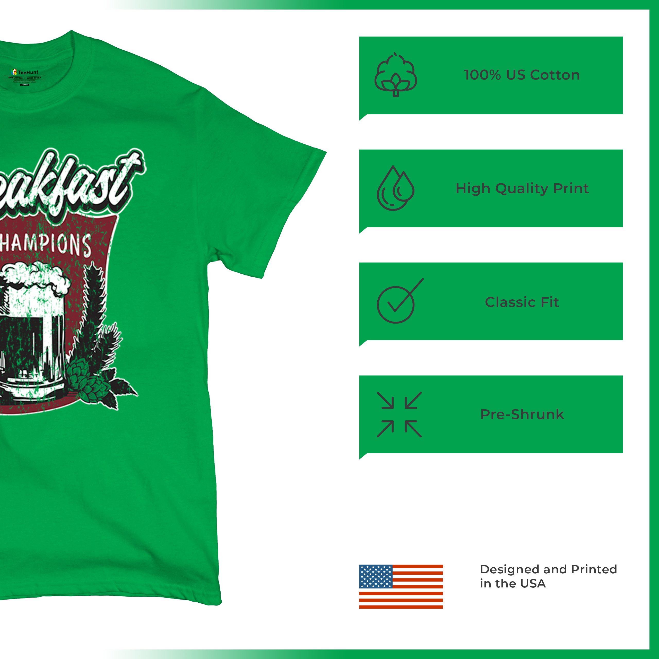 Breakfast of Champions T-shirt Beer Mug Cannabis Funny Stoner 420 Men's Tee - Picture 63 of 113