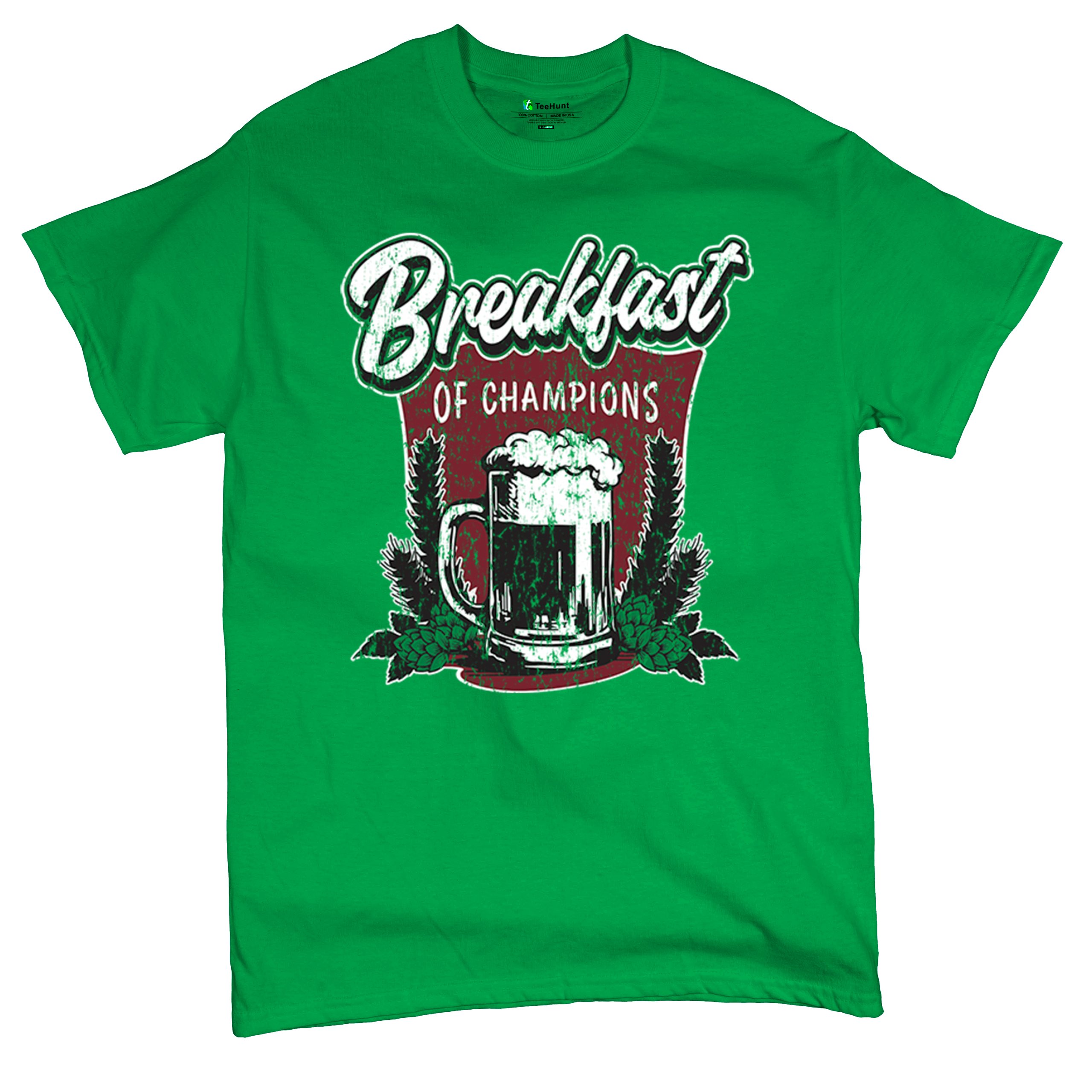 Breakfast of Champions T-shirt Beer Mug Cannabis Funny Stoner 420 Men's Tee - Picture 62 of 113