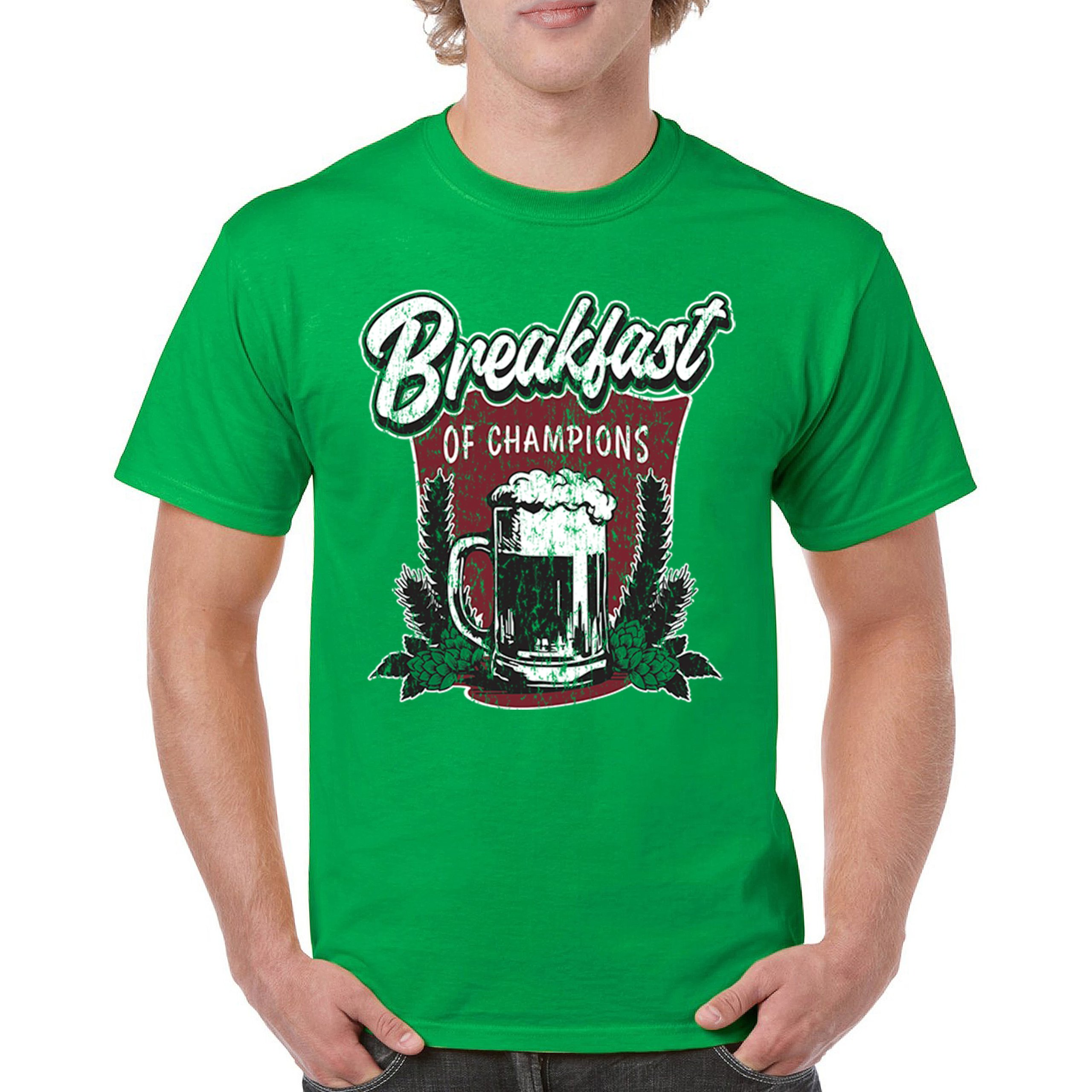 Breakfast of Champions T-shirt Beer Mug Cannabis Funny Stoner 420 Men's Tee - Picture 58 of 113