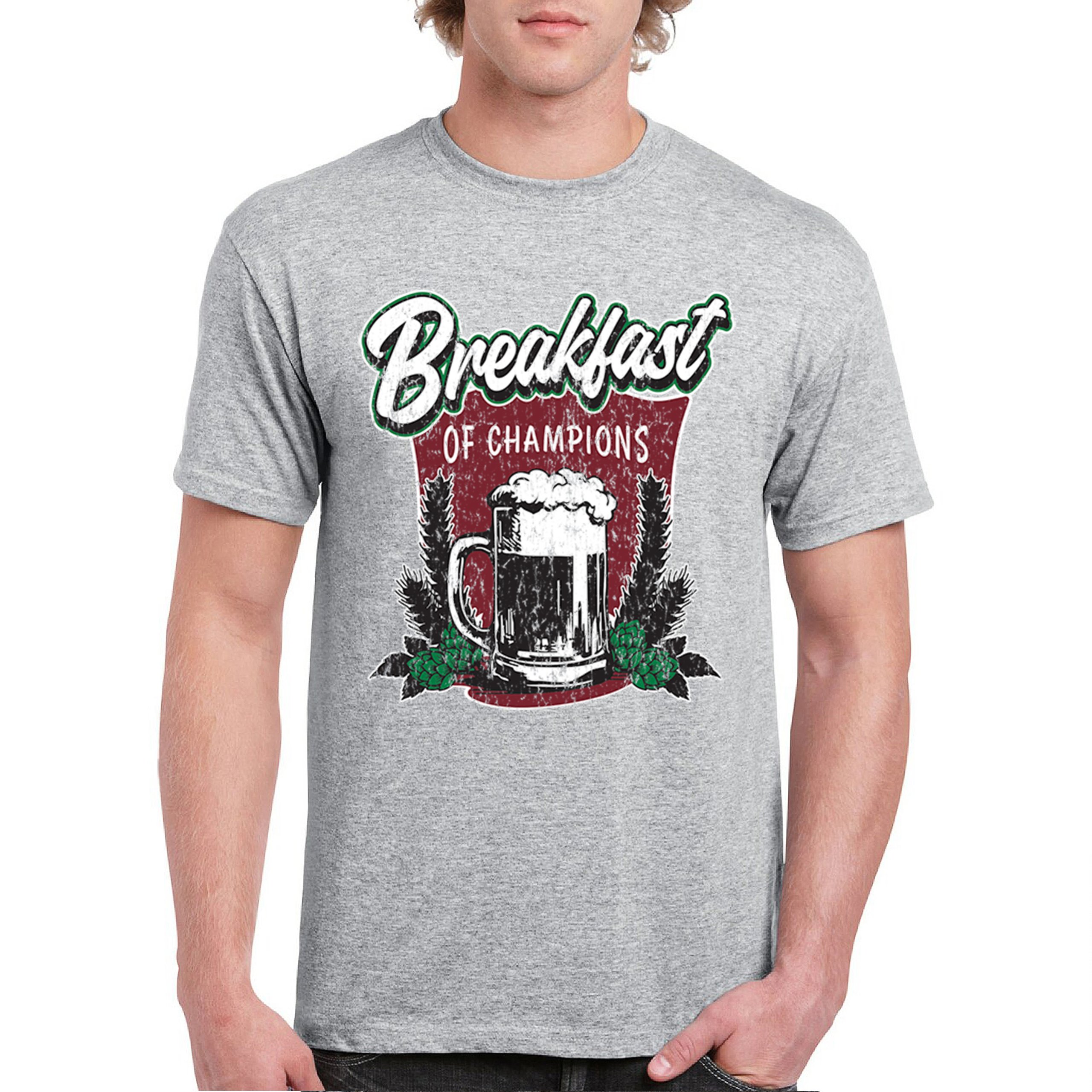 Breakfast of Champions T-shirt Beer Mug Cannabis Funny Stoner 420 Men's Tee - Picture 9 of 113