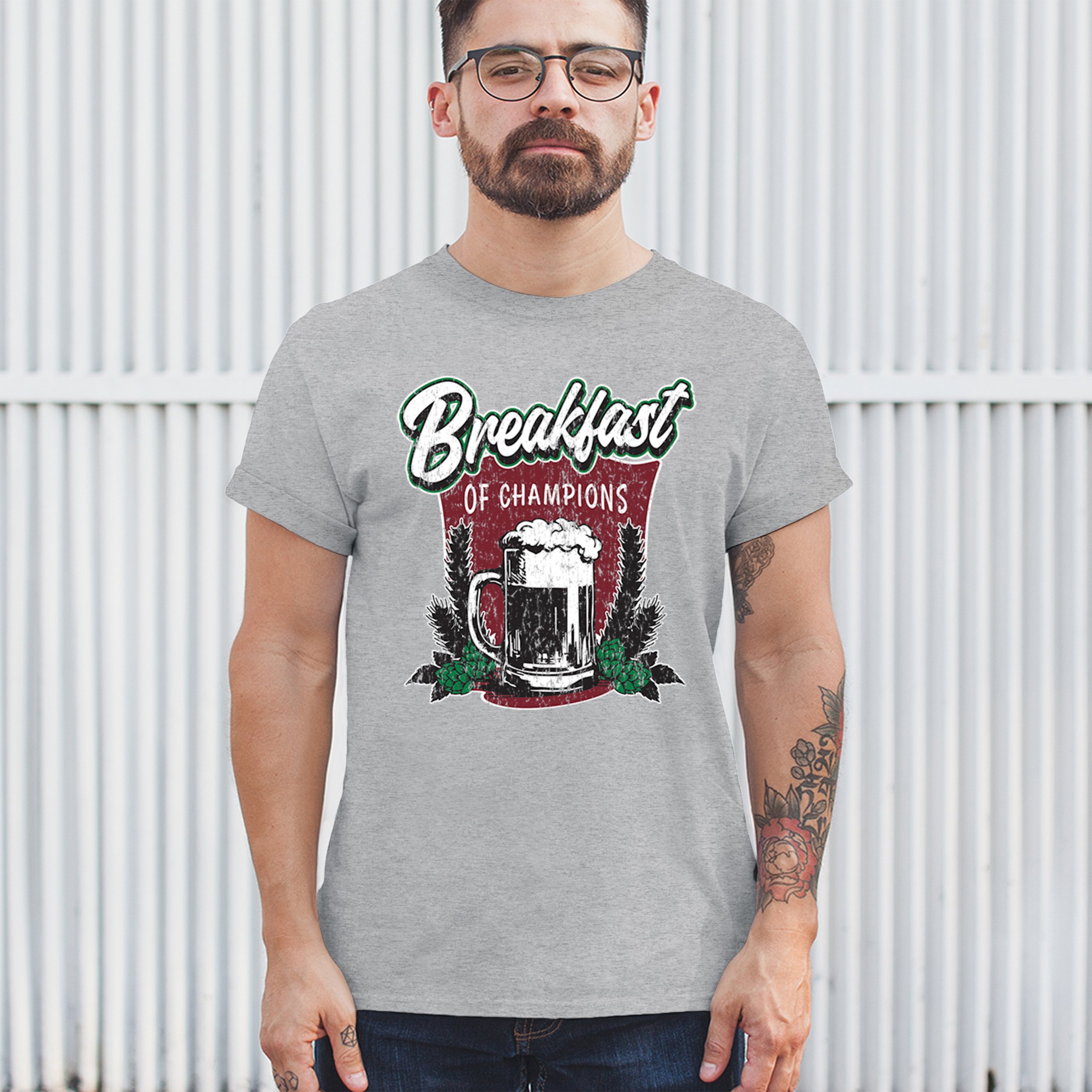 Breakfast of Champions T-shirt Beer Mug Cannabis Funny Stoner 420 Men's Tee - Picture 12 of 113