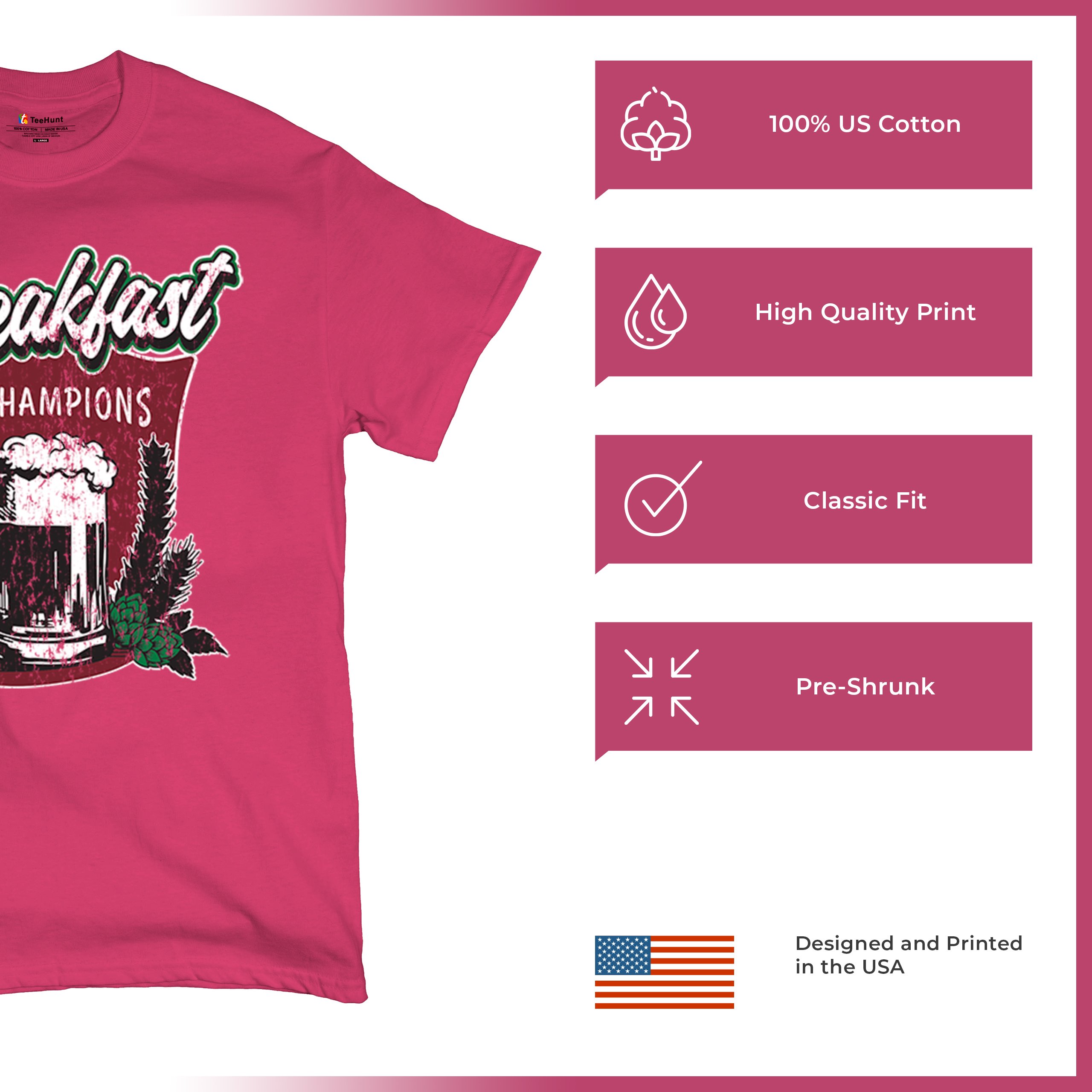 Breakfast of Champions T-shirt Beer Mug Cannabis Funny Stoner 420 Men's Tee - Picture 28 of 113