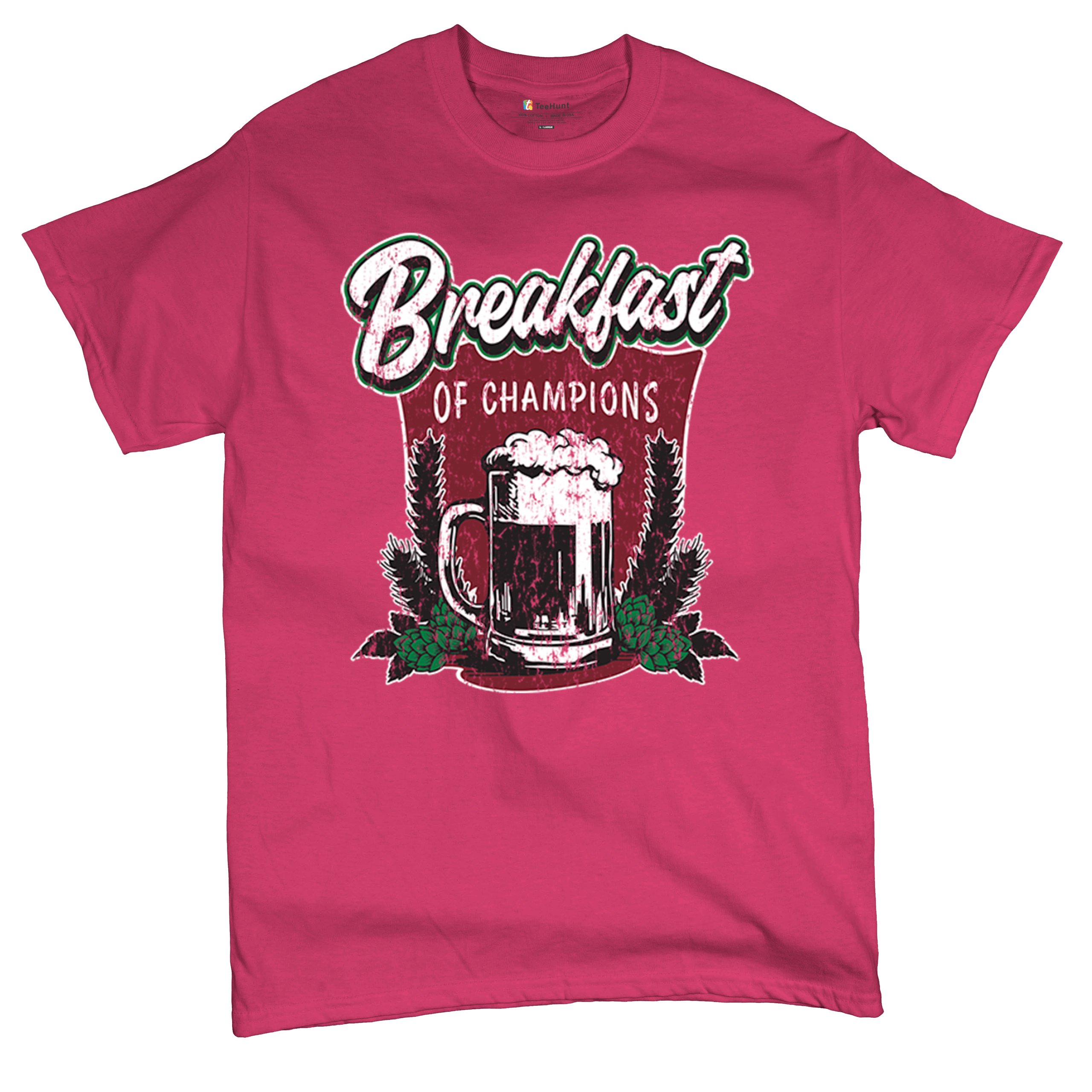 Breakfast of Champions T-shirt Beer Mug Cannabis Funny Stoner 420 Men's Tee - Picture 27 of 113