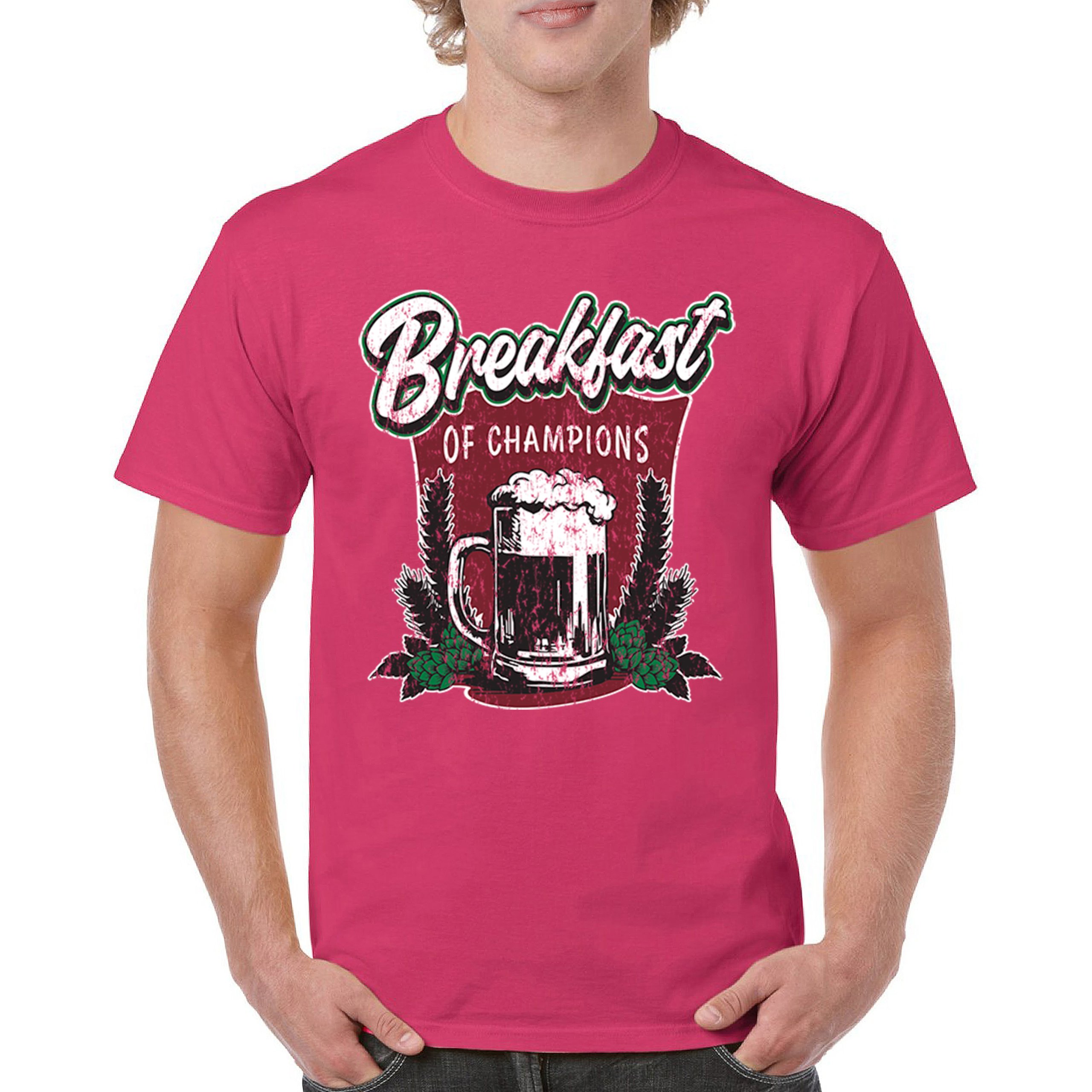 Breakfast of Champions T-shirt Beer Mug Cannabis Funny Stoner 420 Men's Tee - Picture 23 of 113