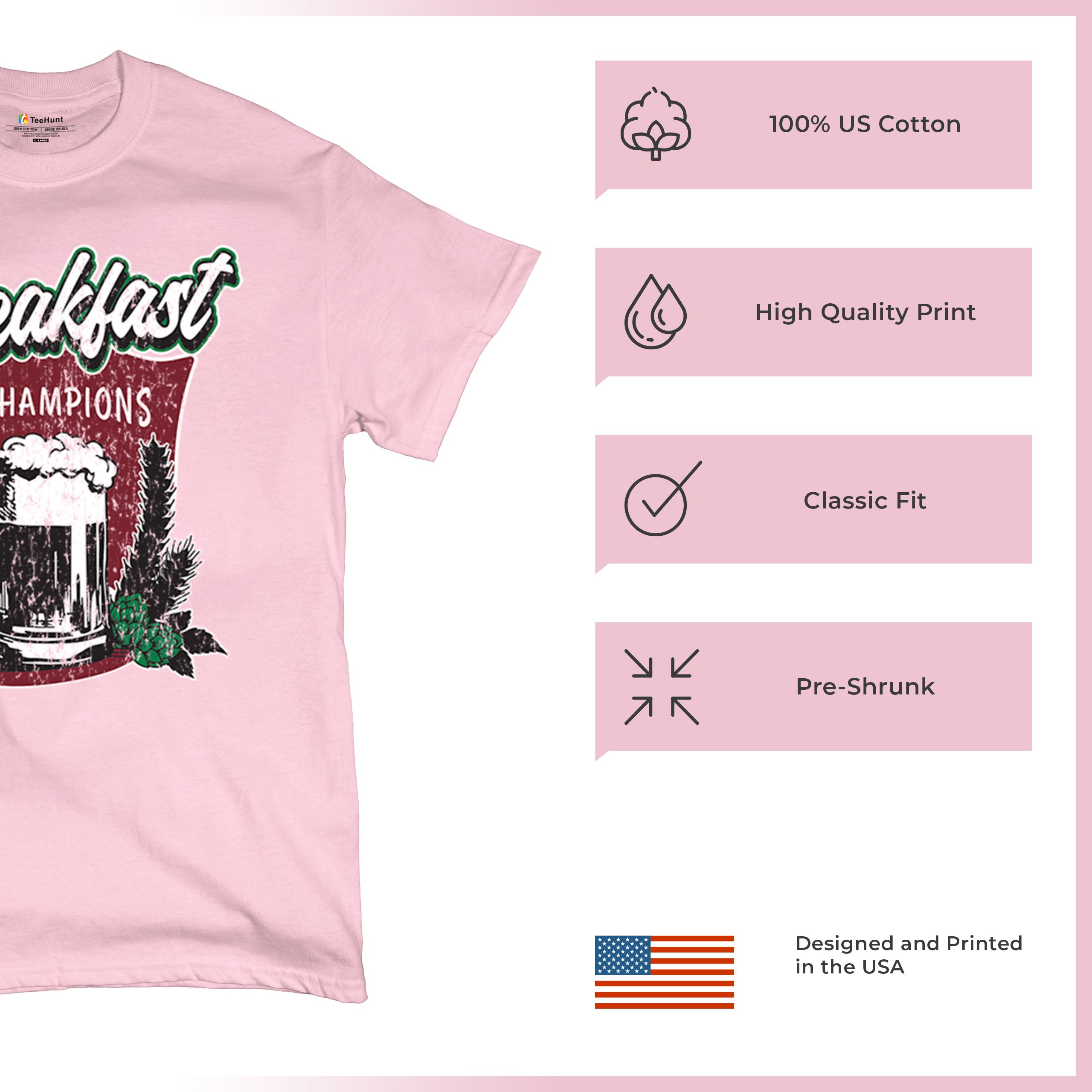 Breakfast of Champions T-shirt Beer Mug Cannabis Funny Stoner 420 Men's Tee - Picture 91 of 113