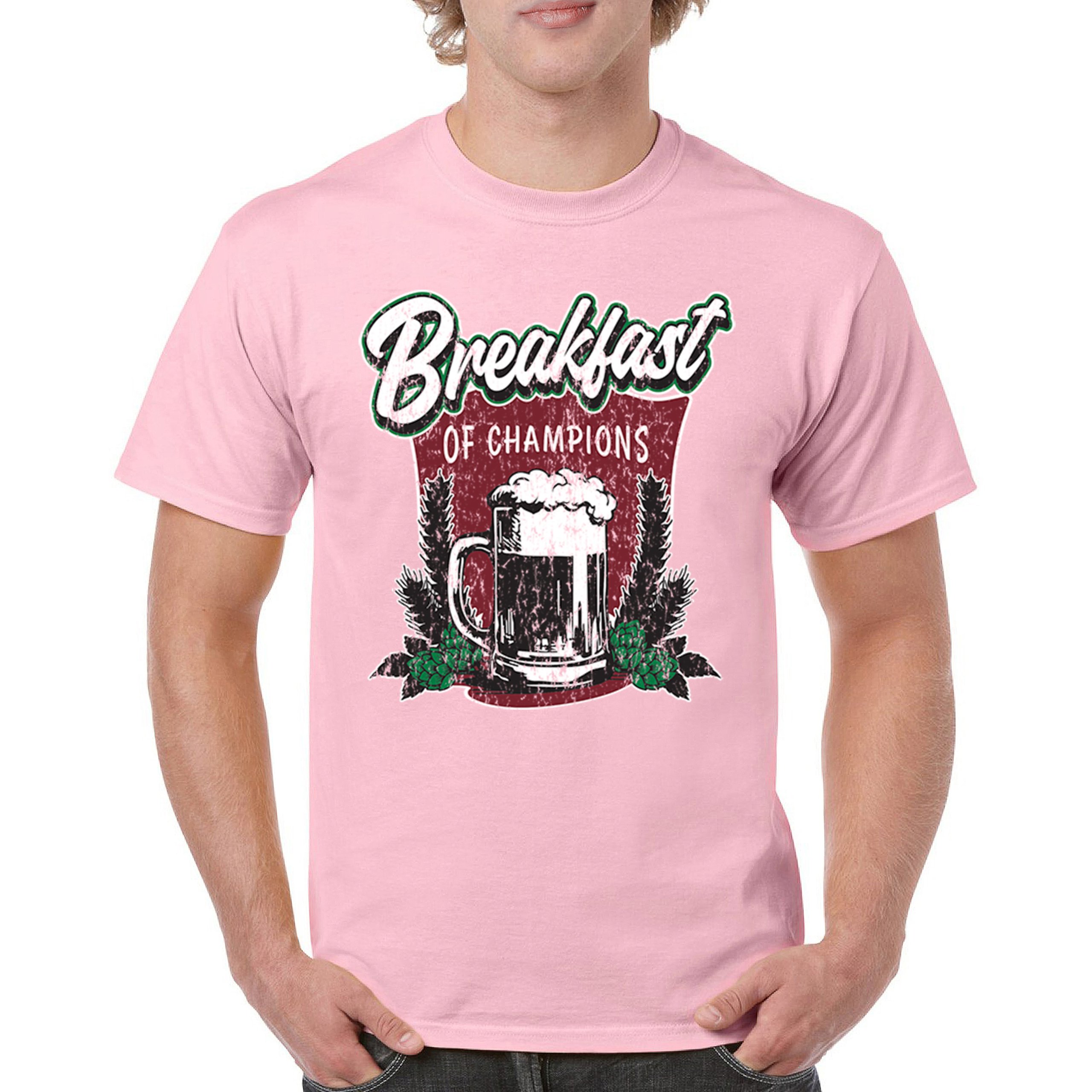 Breakfast of Champions T-shirt Beer Mug Cannabis Funny Stoner 420 Men's Tee - Picture 86 of 113