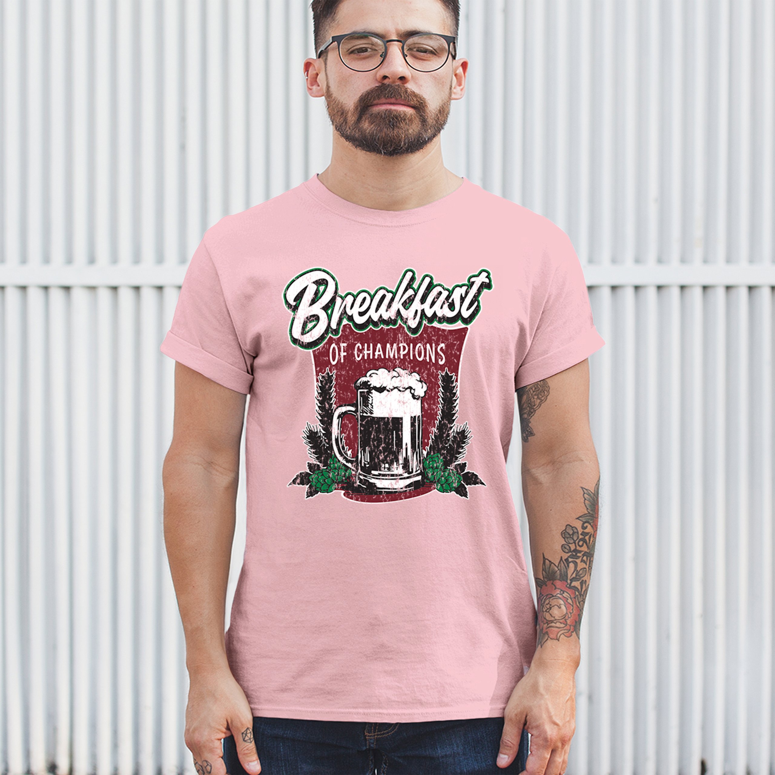Breakfast of Champions T-shirt Beer Mug Cannabis Funny Stoner 420 Men's Tee - Picture 89 of 113