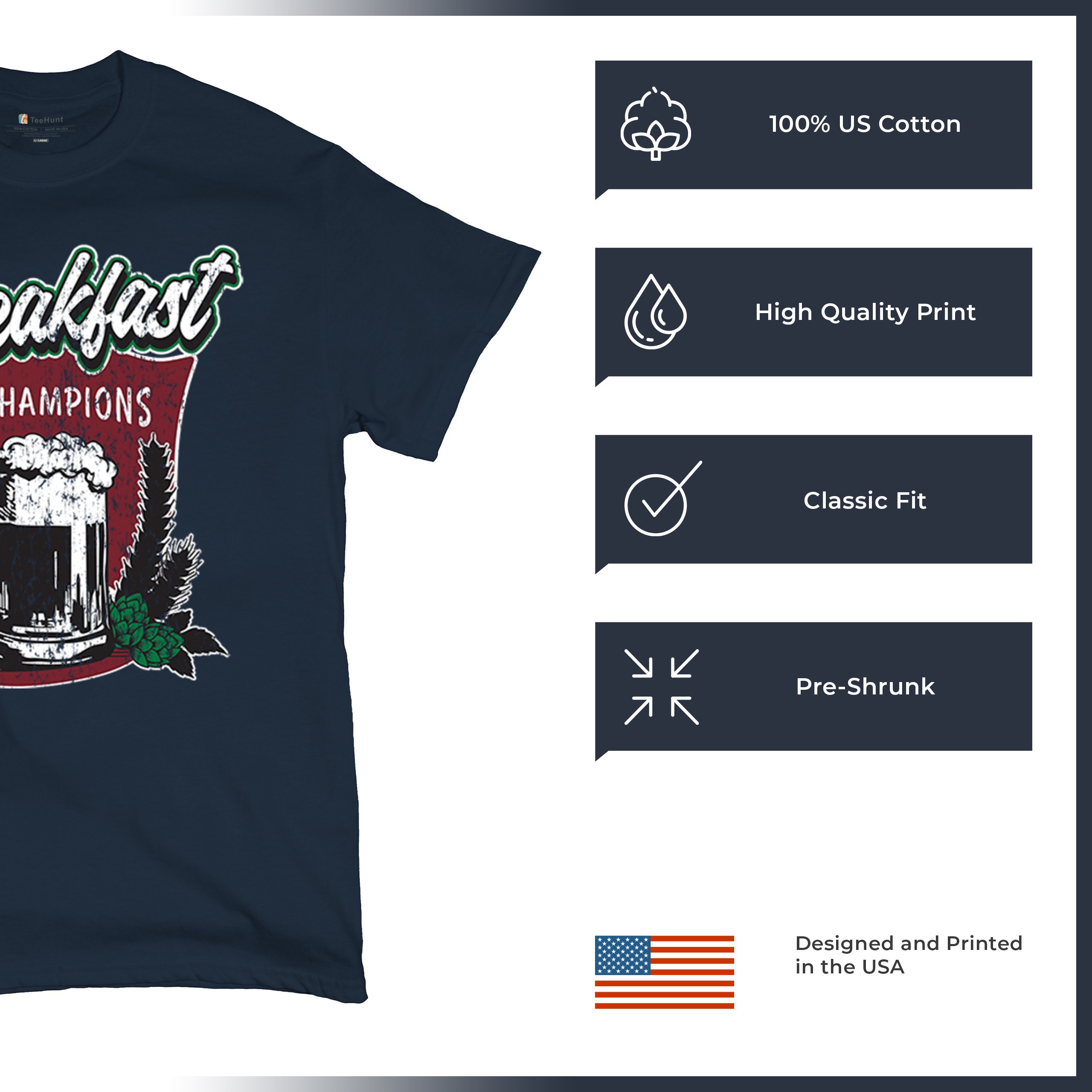 Breakfast of Champions T-shirt Beer Mug Cannabis Funny Stoner 420 Men's Tee - Picture 56 of 113