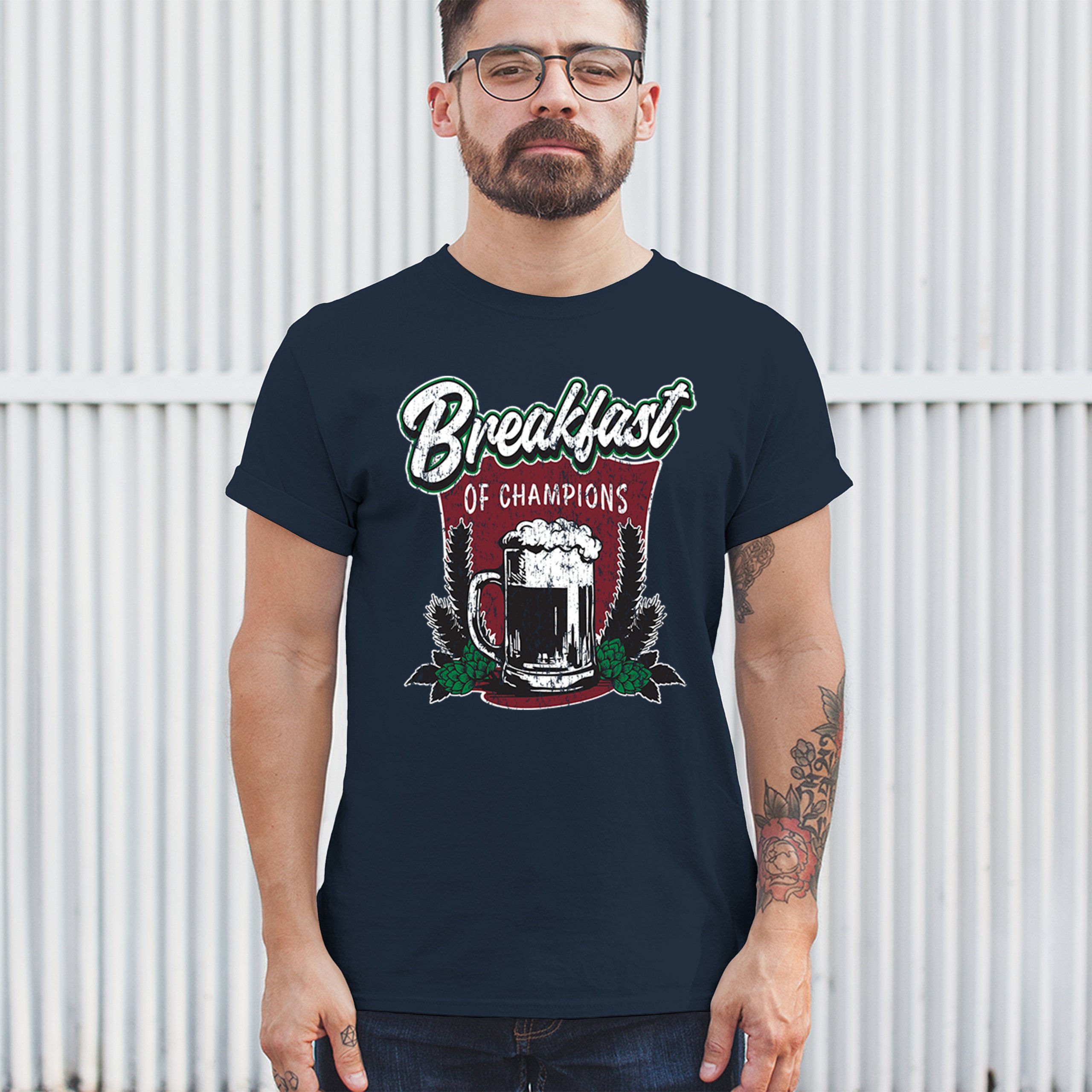 Breakfast of Champions T-shirt Beer Mug Cannabis Funny Stoner 420 Men's Tee - Picture 54 of 113