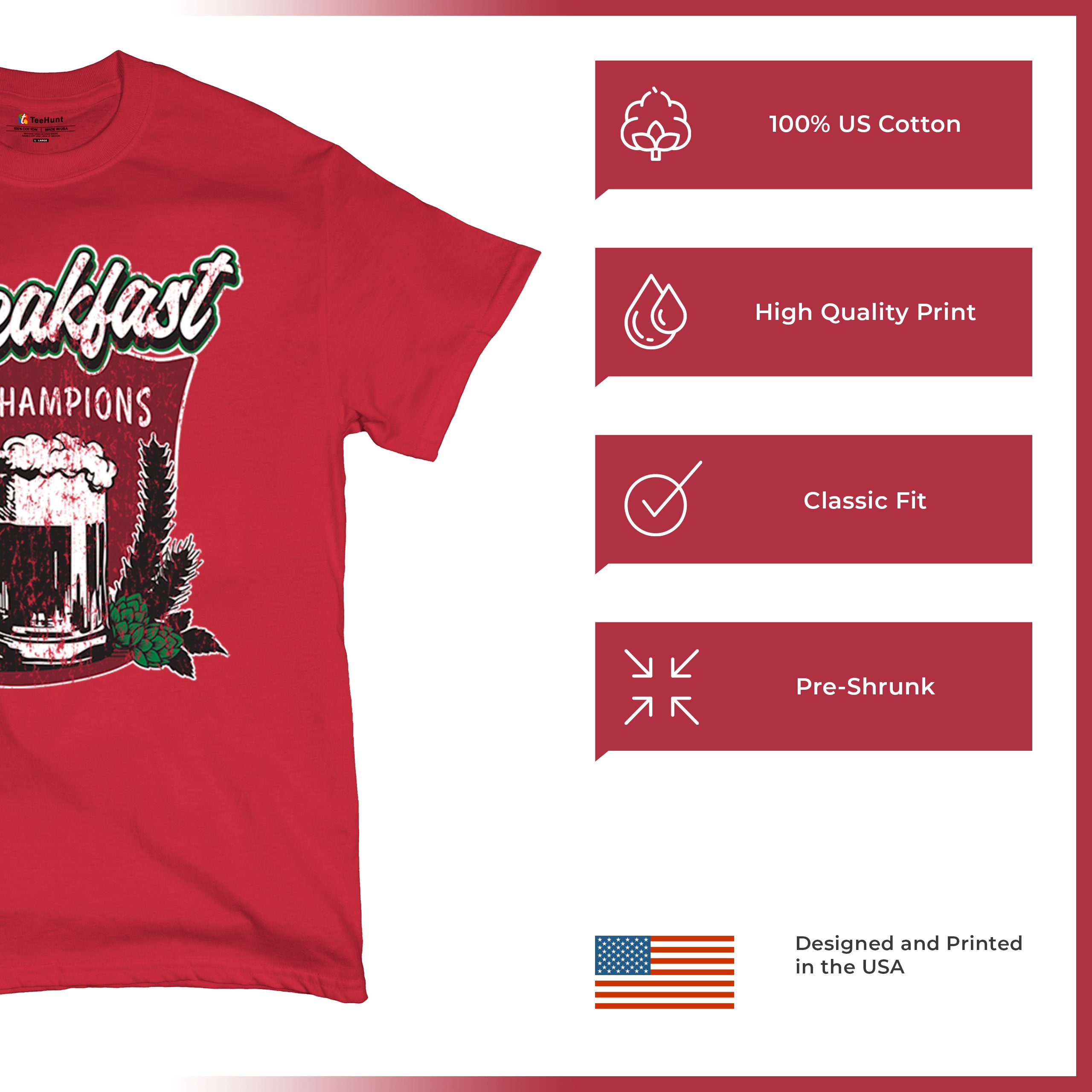 Breakfast of Champions T-shirt Beer Mug Cannabis Funny Stoner 420 Men's Tee - Picture 42 of 113
