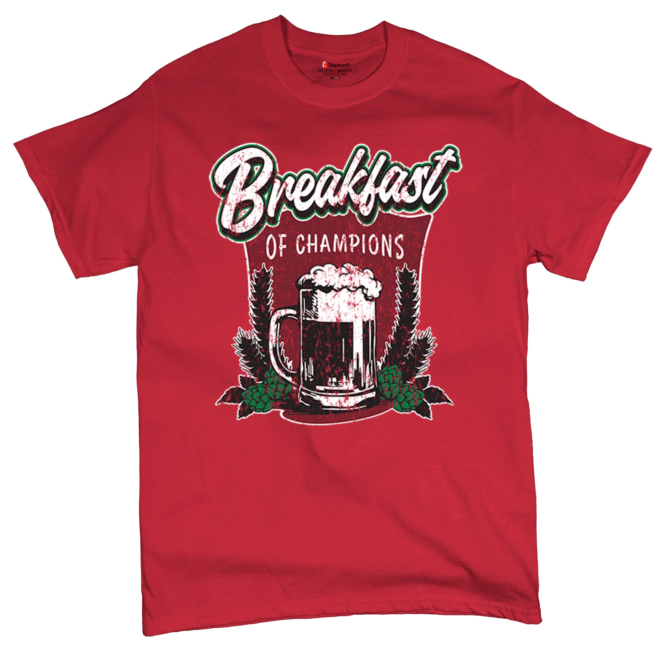 Breakfast of Champions T-shirt Beer Mug Cannabis Funny Stoner 420 Men's Tee - Picture 41 of 113