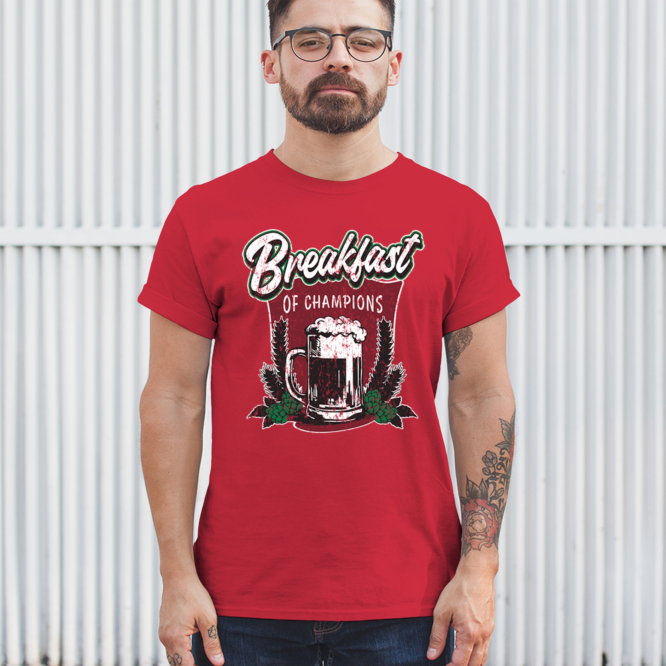 Breakfast of Champions T-shirt Beer Mug Cannabis Funny Stoner 420 Men's Tee - Picture 40 of 113