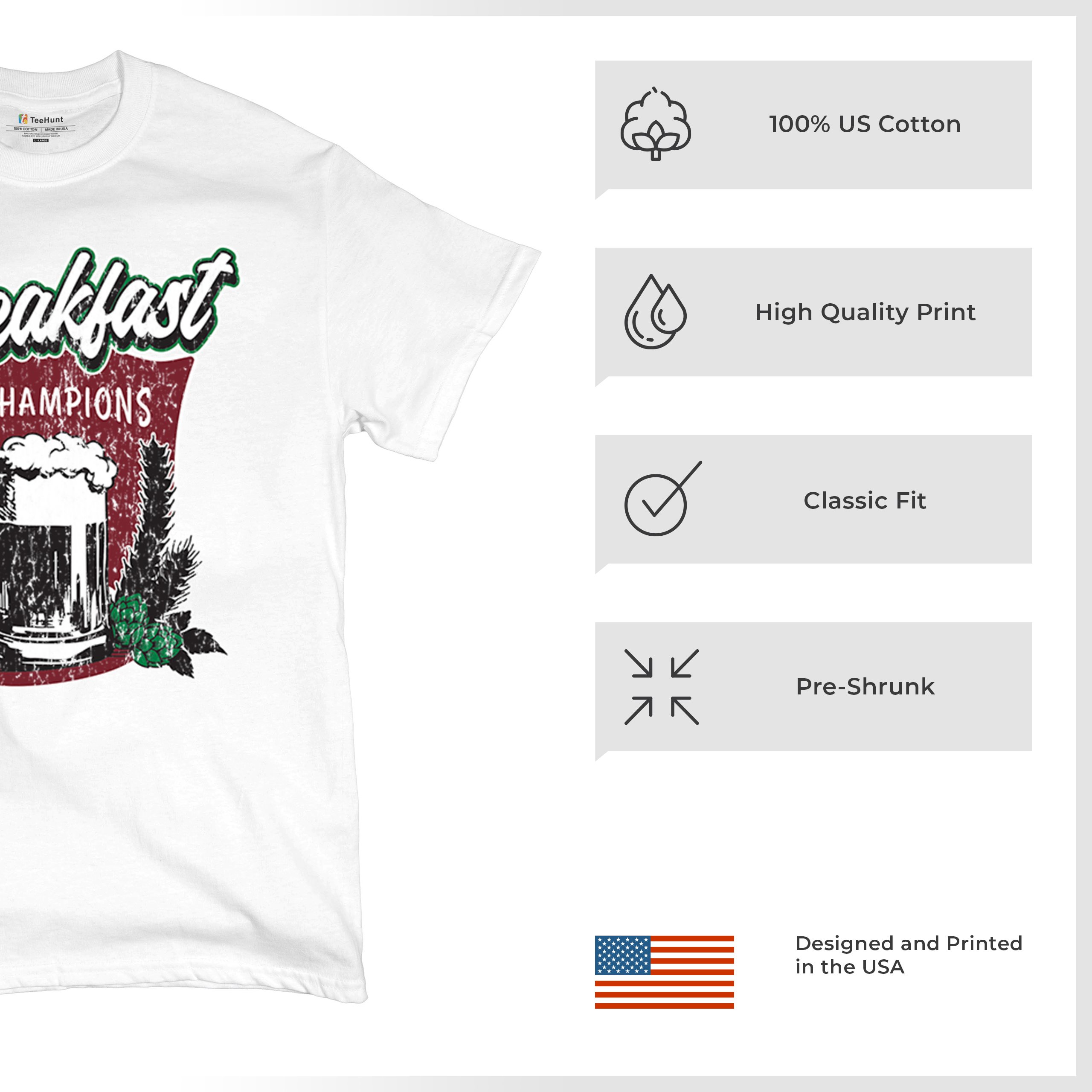 Breakfast of Champions T-shirt Beer Mug Cannabis Funny Stoner 420 Men's Tee - Picture 49 of 113