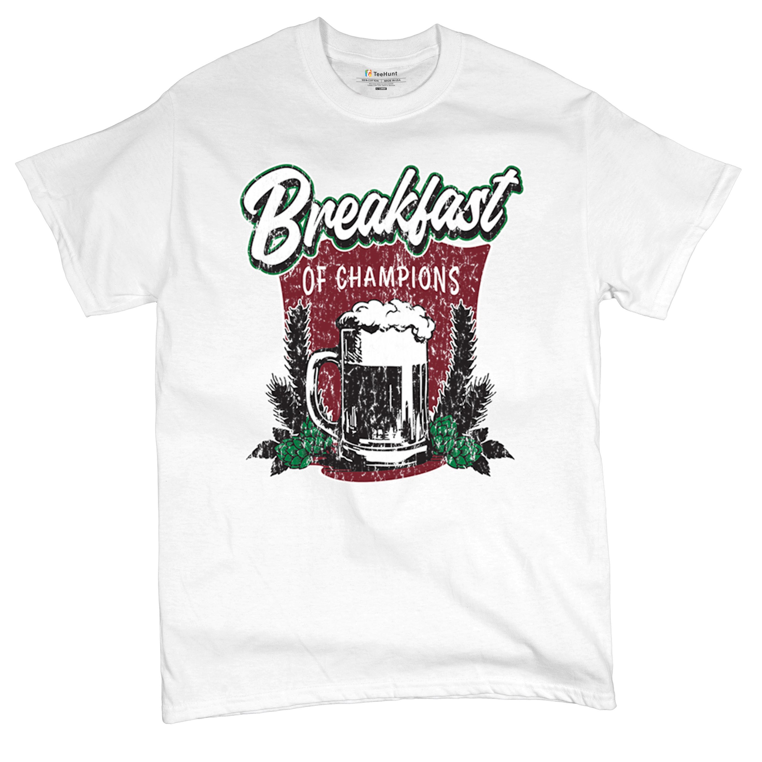 Breakfast of Champions T-shirt Beer Mug Cannabis Funny Stoner 420 Men's Tee - Picture 48 of 113