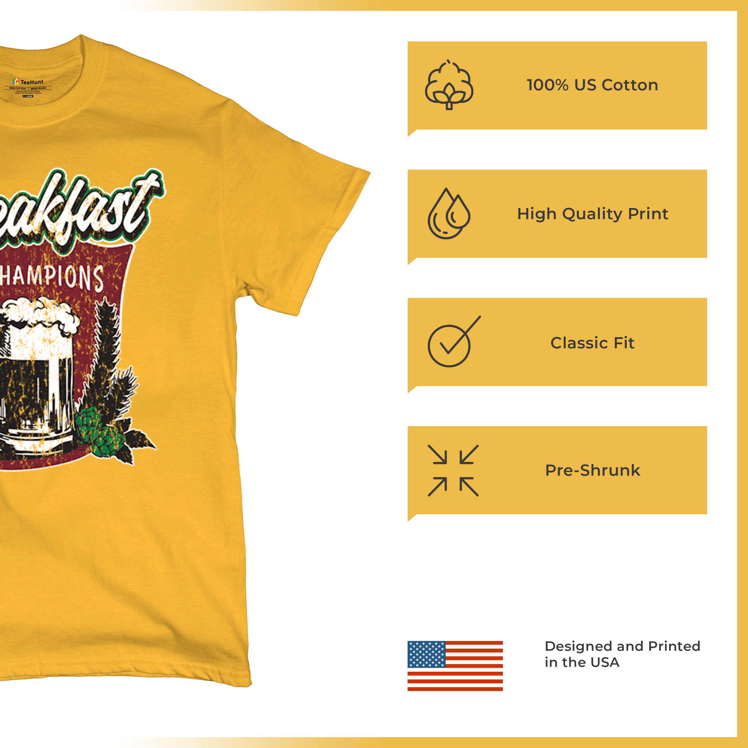 Breakfast of Champions T-shirt Beer Mug Cannabis Funny Stoner 420 Men's Tee - Picture 112 of 113